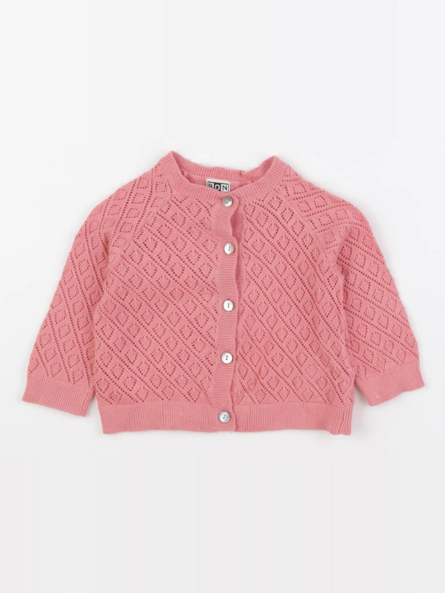 Bonton - gilet rose - 6 mois