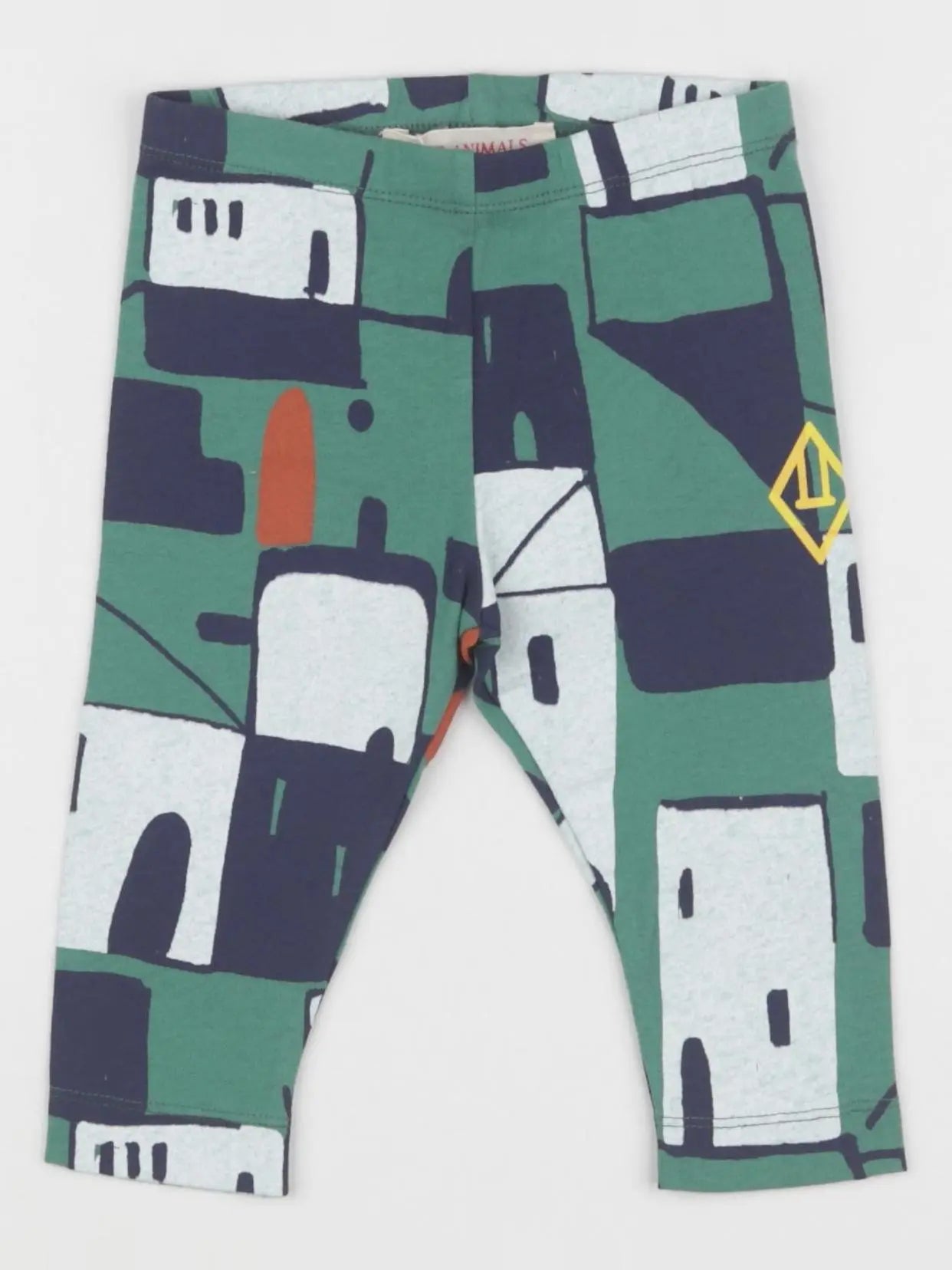 The animals observatory - legging vert, bleu - 6 mois