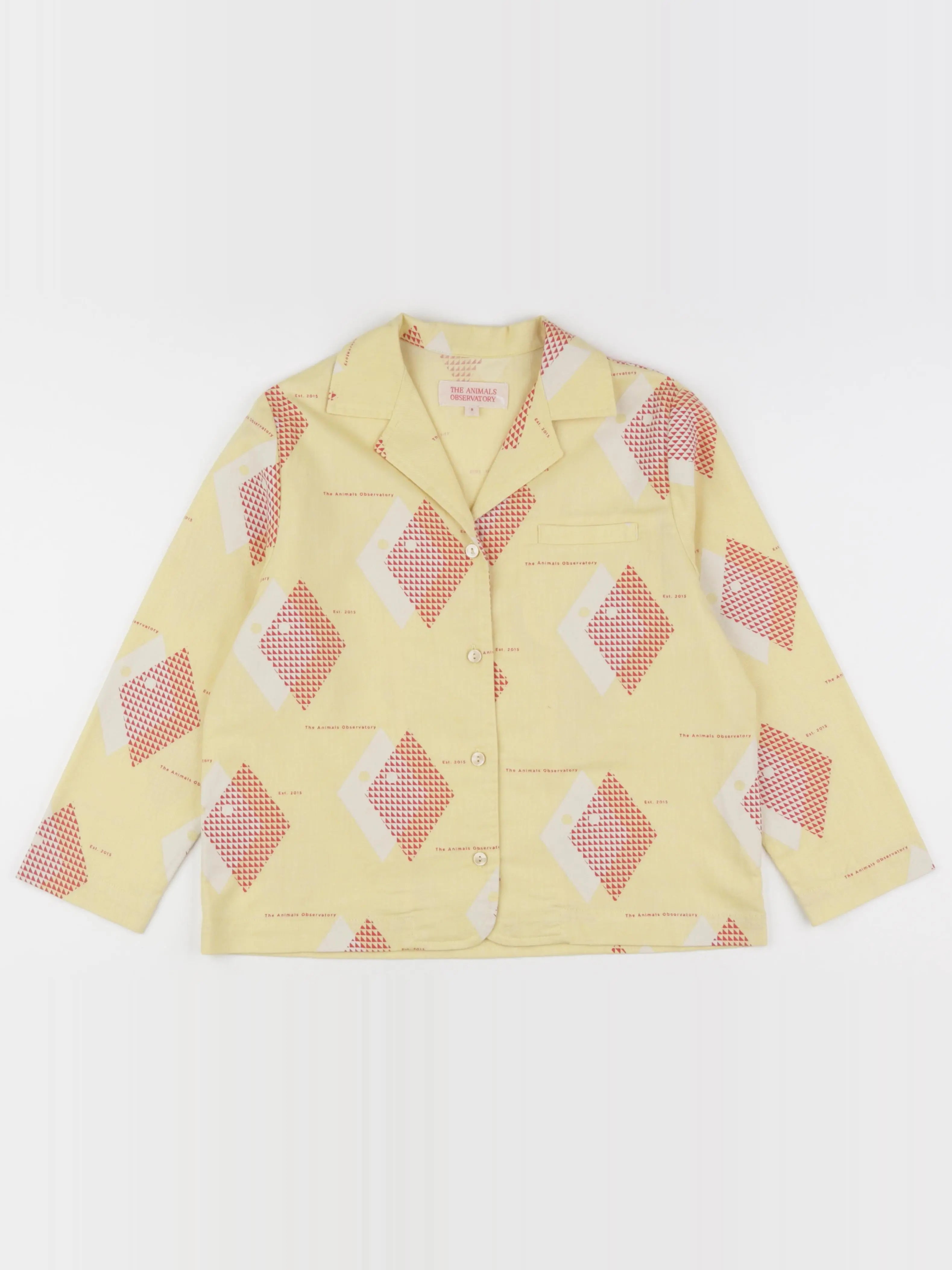 The animals observatory - chemise jaune, rouge - 8 ans