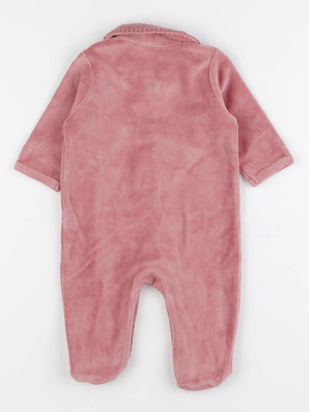 Vertbaudet - pyjama velours rose - 3 mois