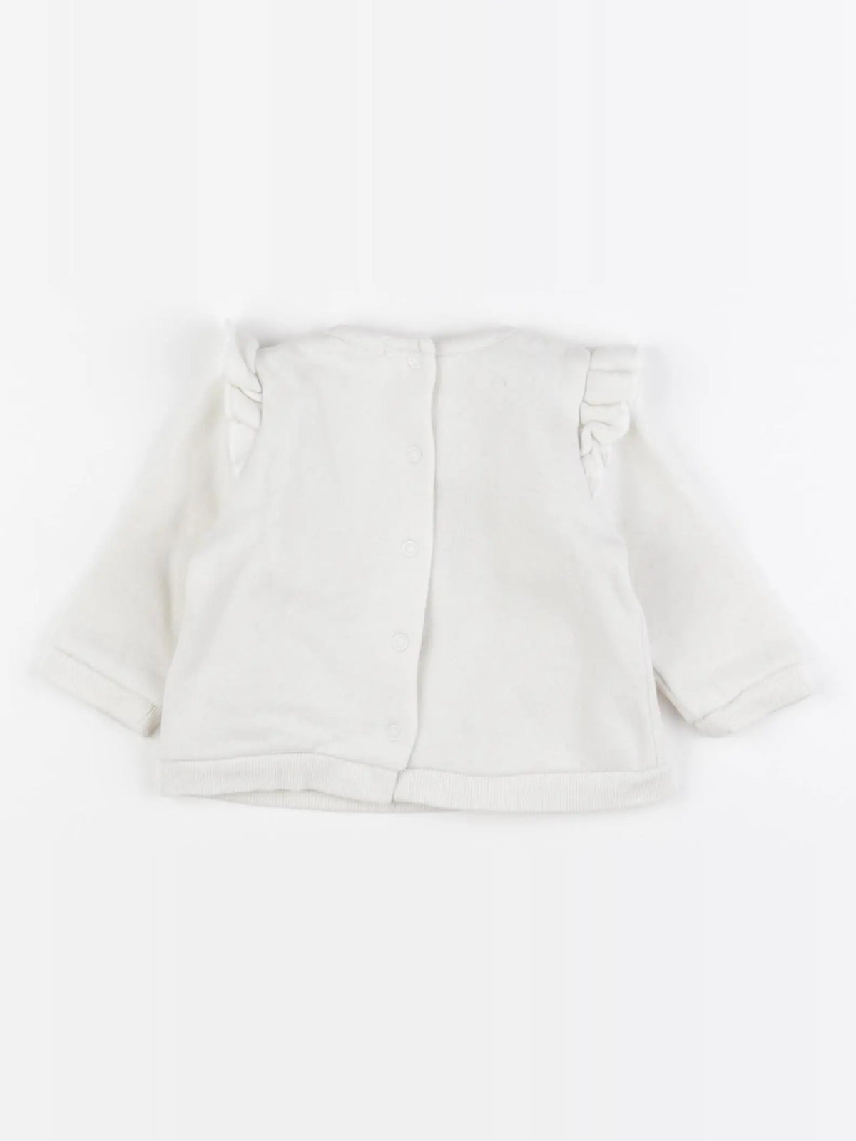 Vertbaudet - sweat blanc - 3 mois