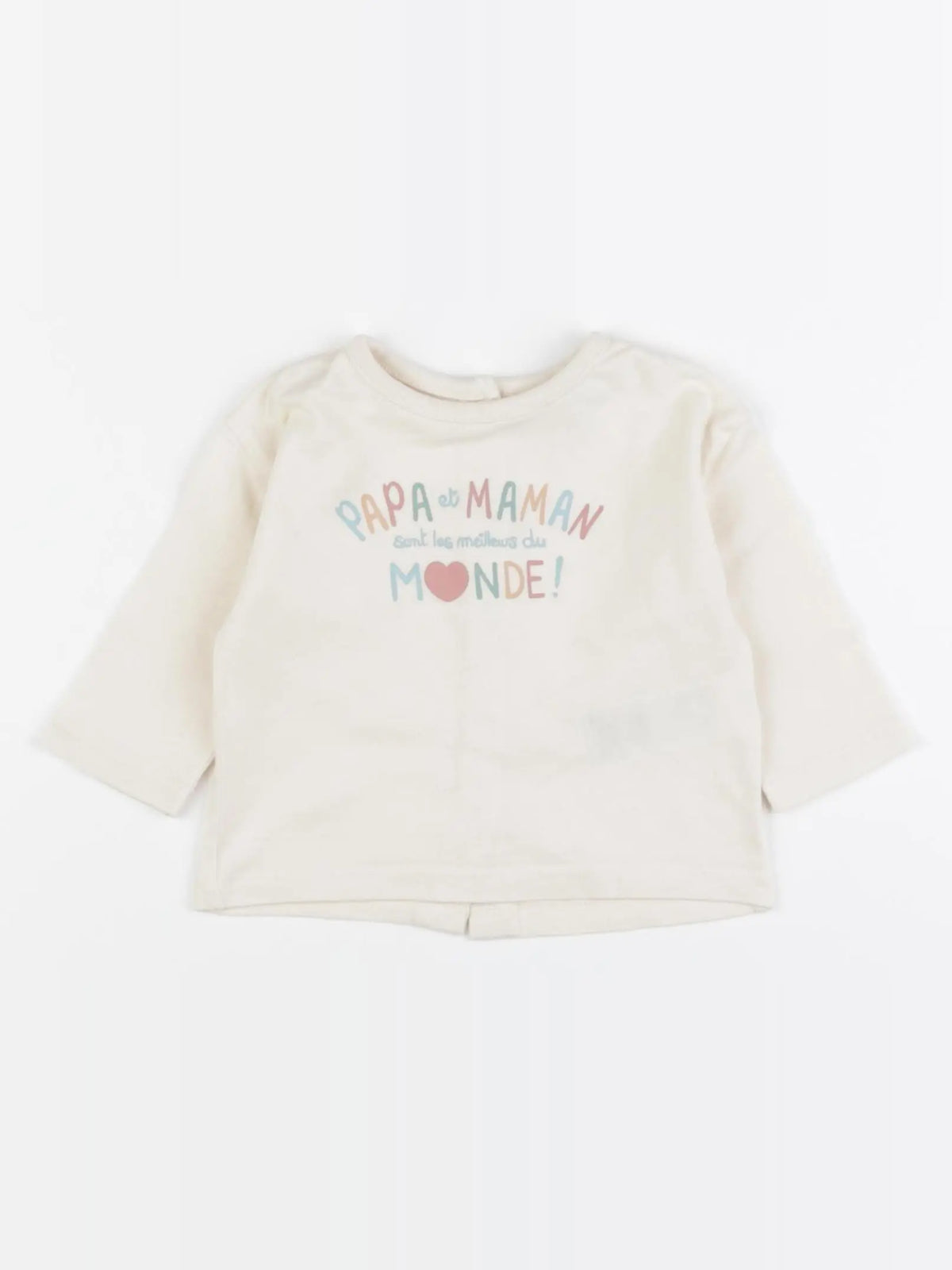 Vertbaudet - tee-shirt beige - 3 mois