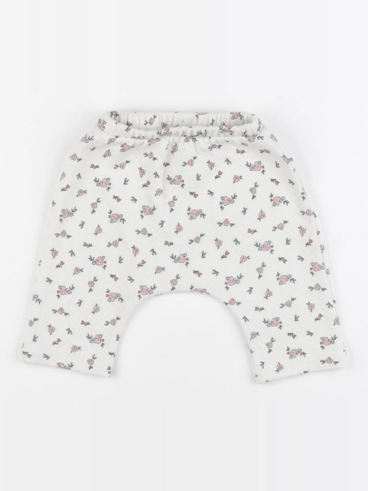 Vertbaudet - sarouel beige, rose - 3 mois