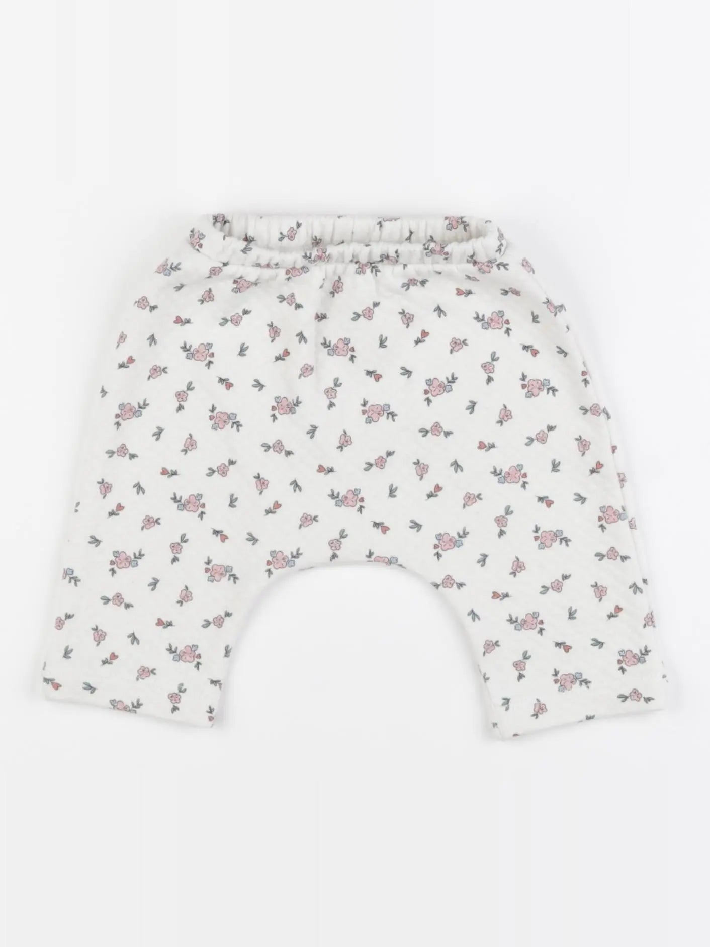 Vertbaudet - sarouel beige, rose - 3 mois