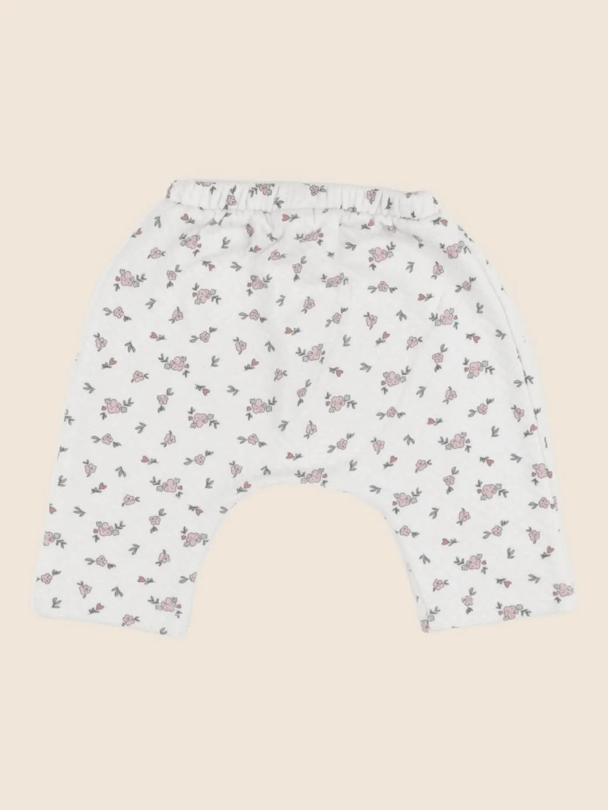 Vertbaudet - sarouel beige, rose - 3 mois