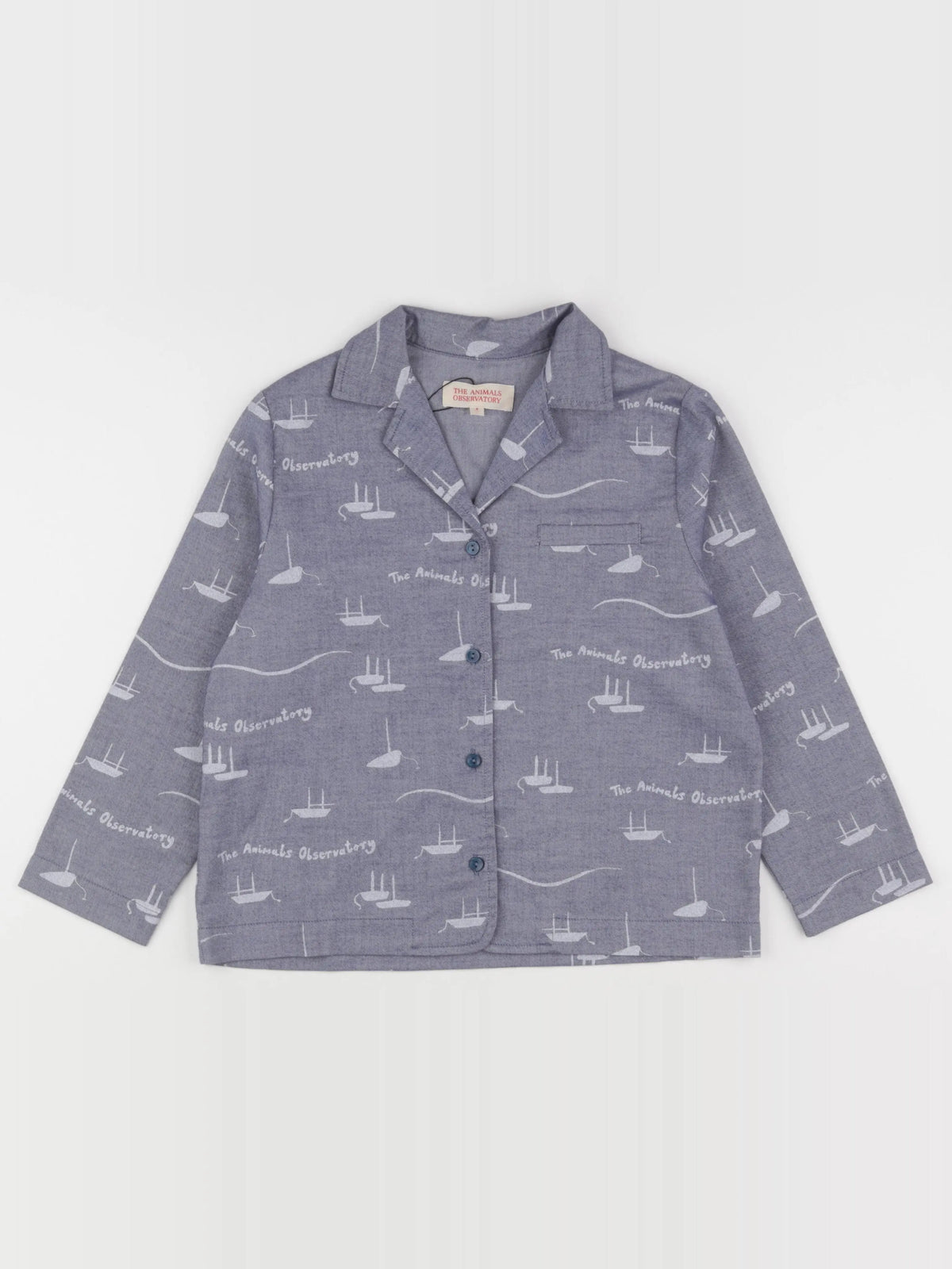 The animals observatory - chemise bleu - 8 ans