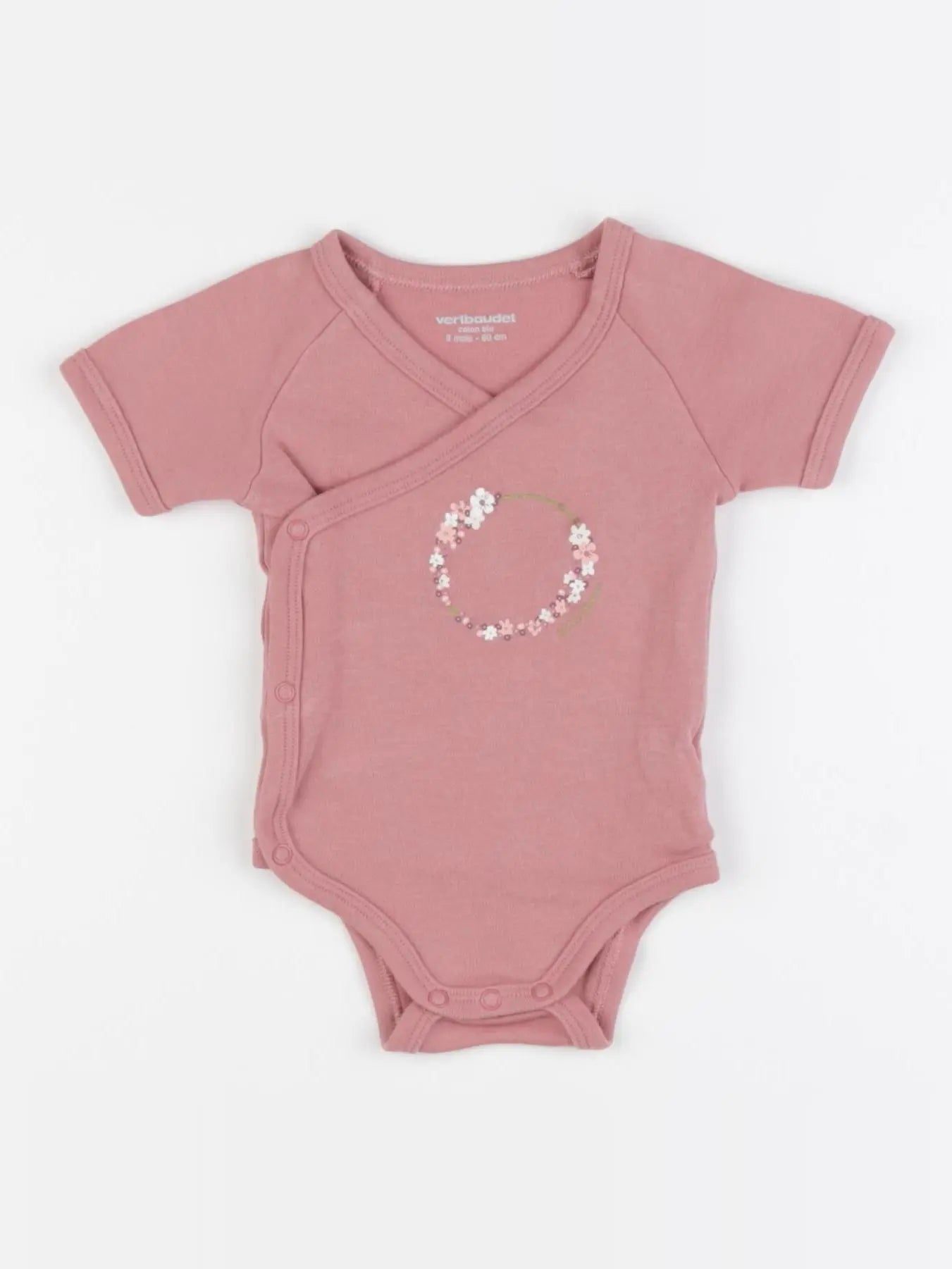 Vertbaudet - body rose - 3 mois
