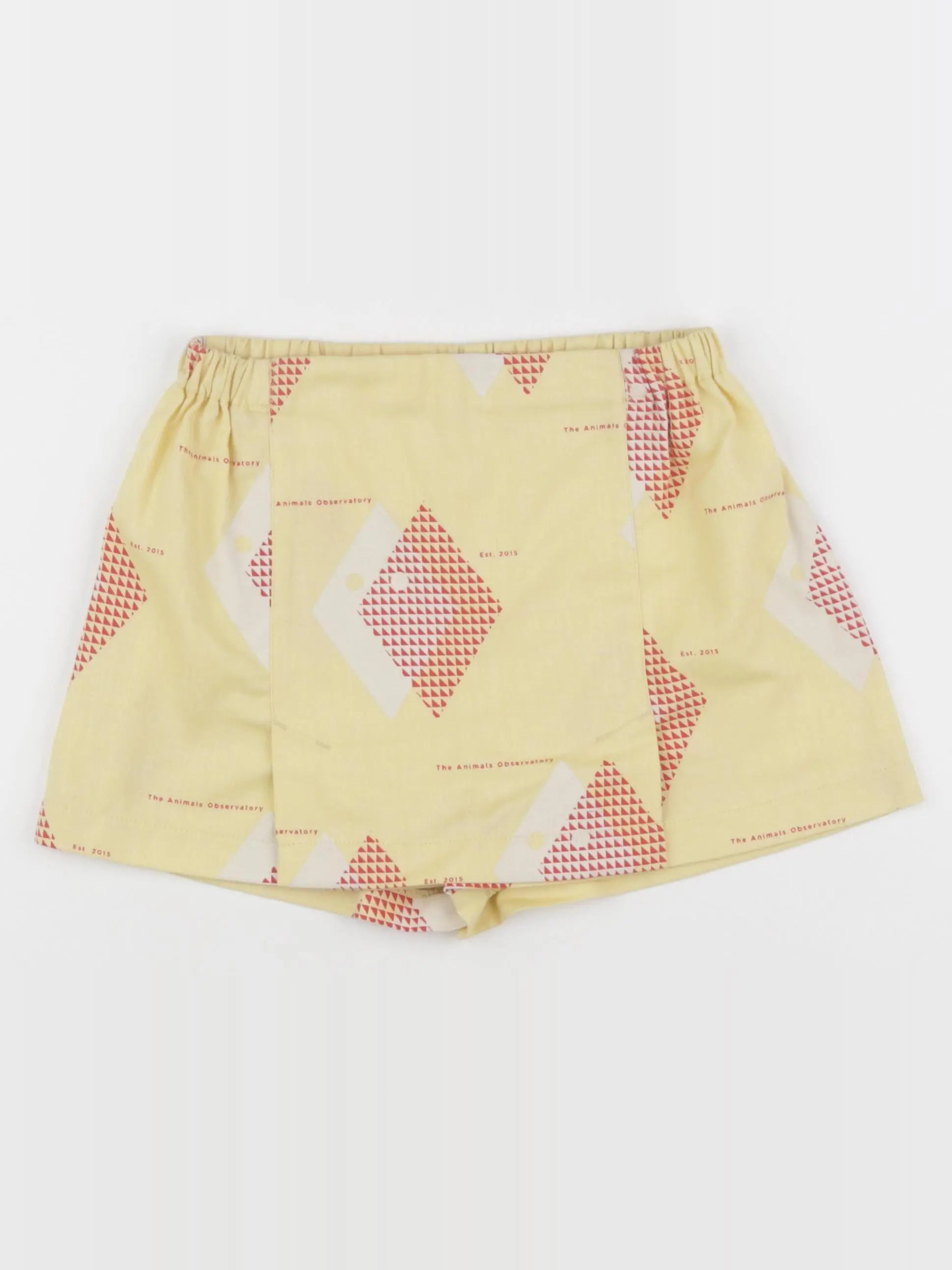 The animals observatory - jupe short jaune, rouge - 8 ans