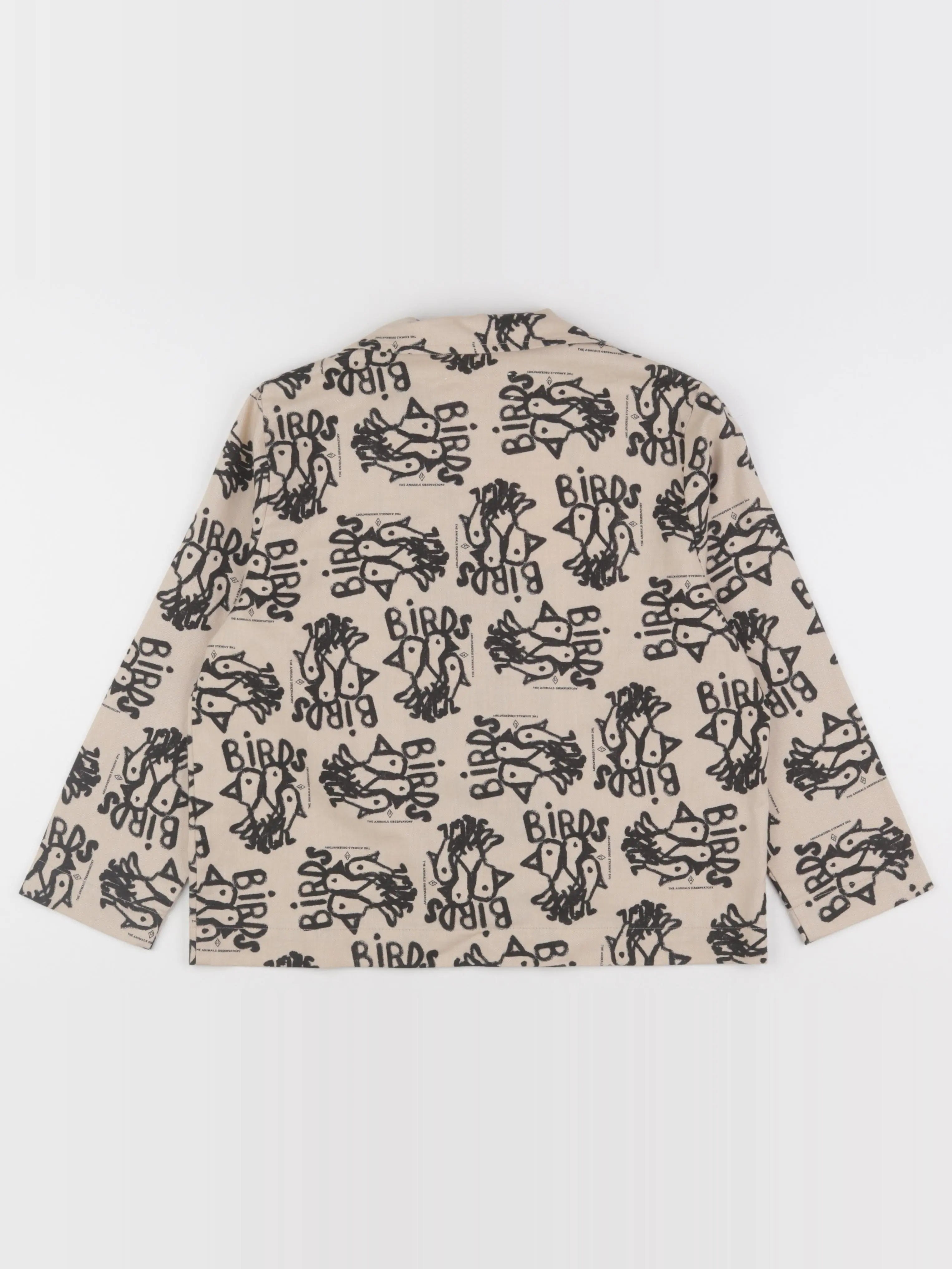 The animals observatory - chemise beige, noir - 8 ans