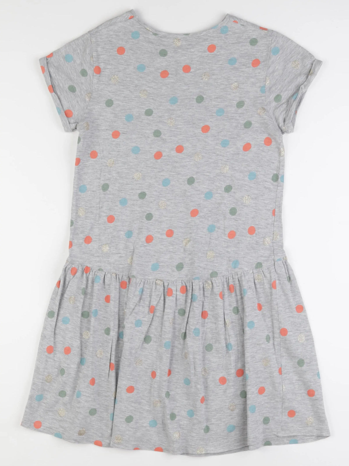 Vertbaudet - robe gris, or - 12 ans