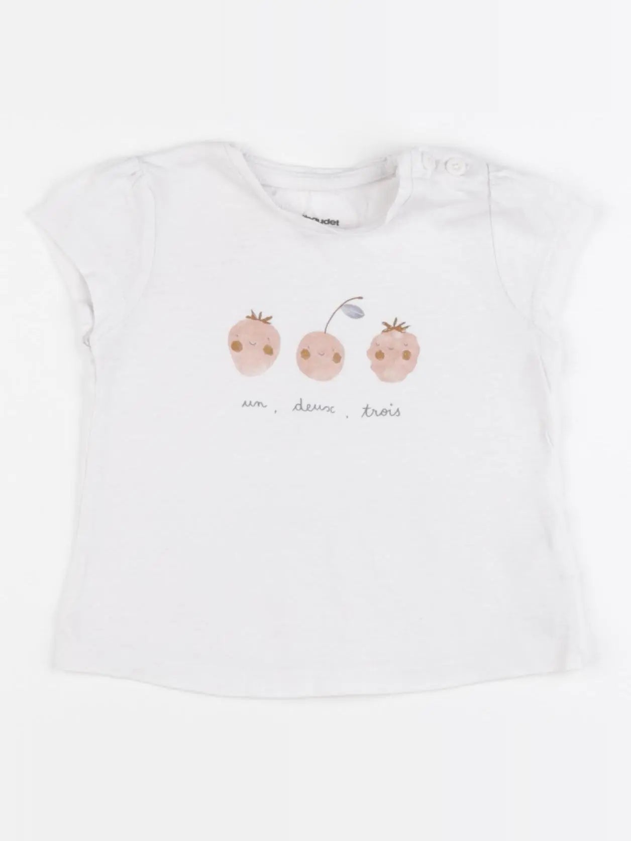 Vertbaudet - tee-shirt blanc - 6 mois