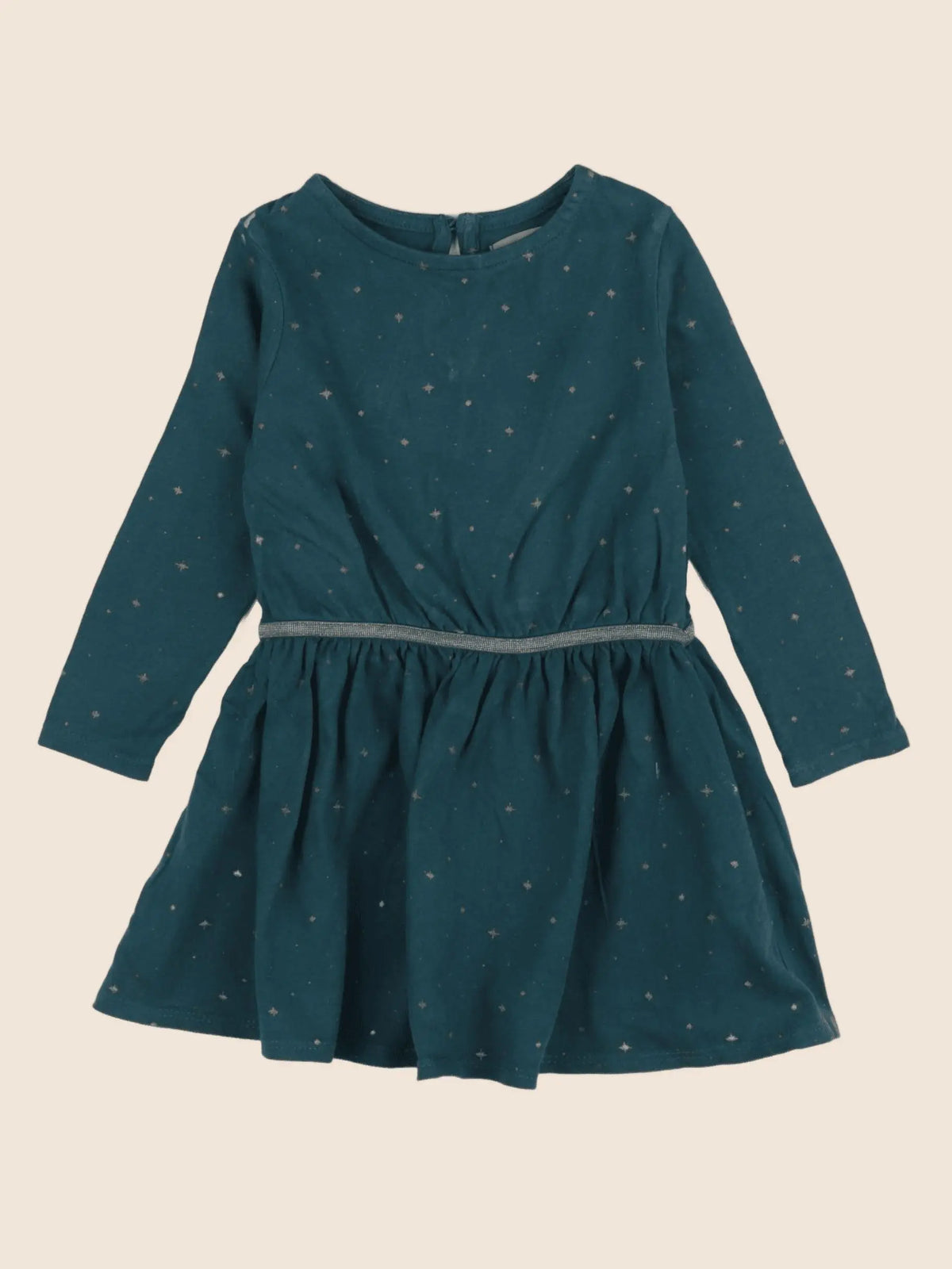 Vertbaudet - robe or, vert - 2 ans