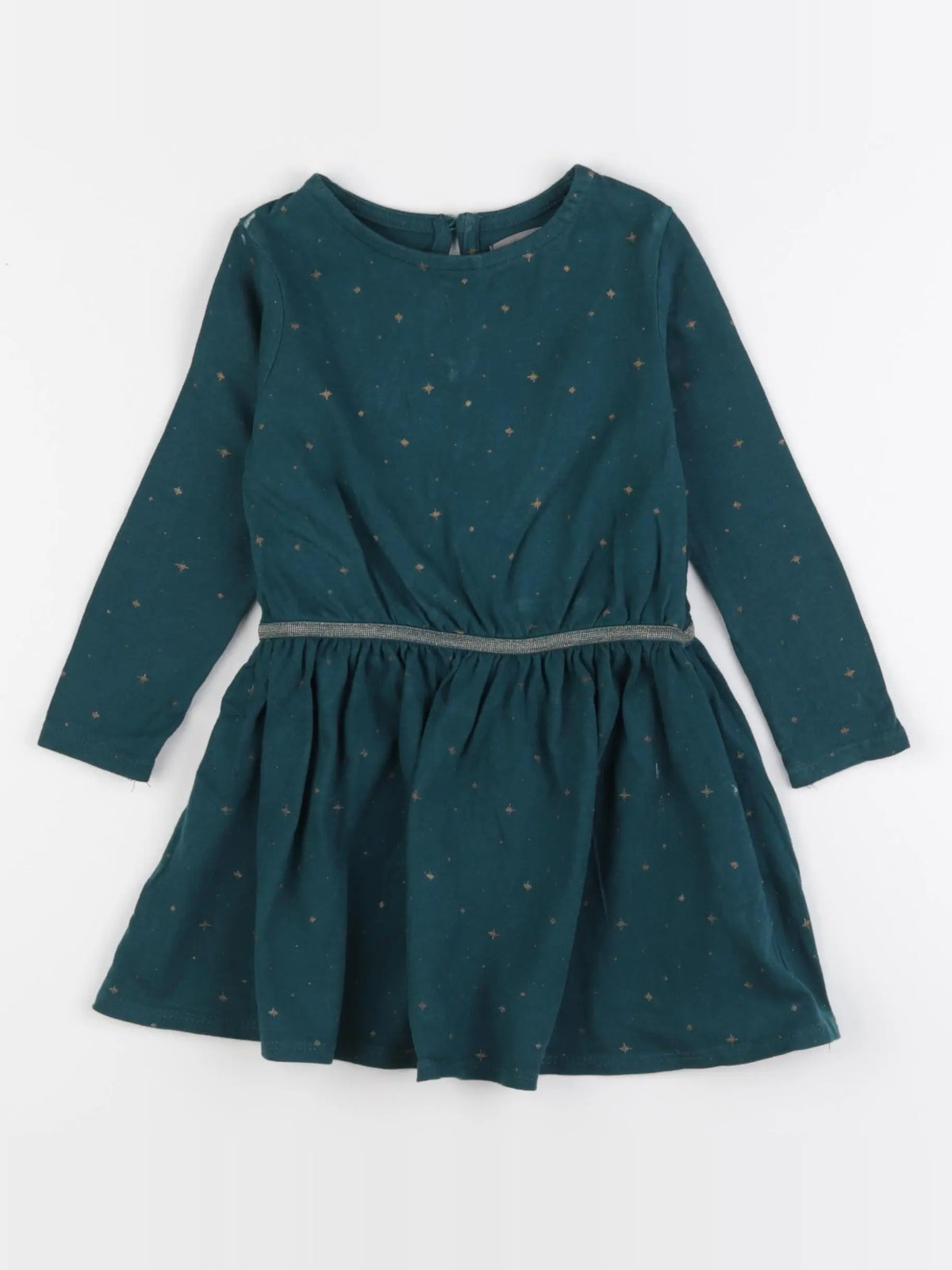 Vertbaudet - robe or, vert - 2 ans