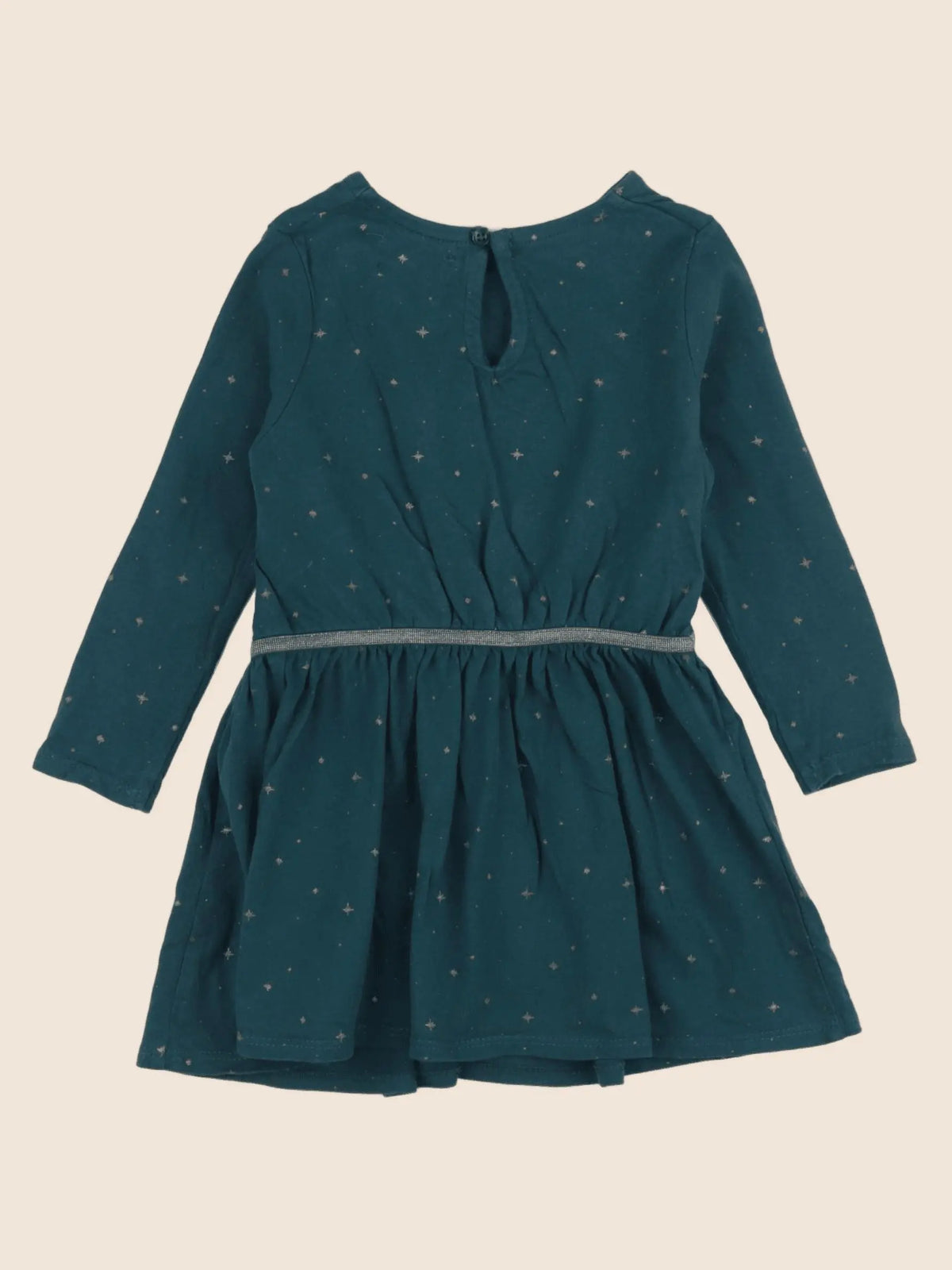 Vertbaudet - robe or, vert - 2 ans