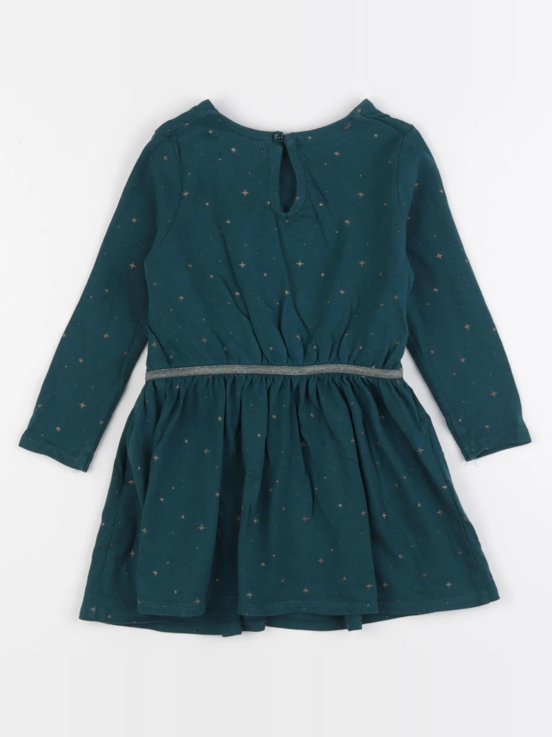 Vertbaudet - robe or, vert - 2 ans