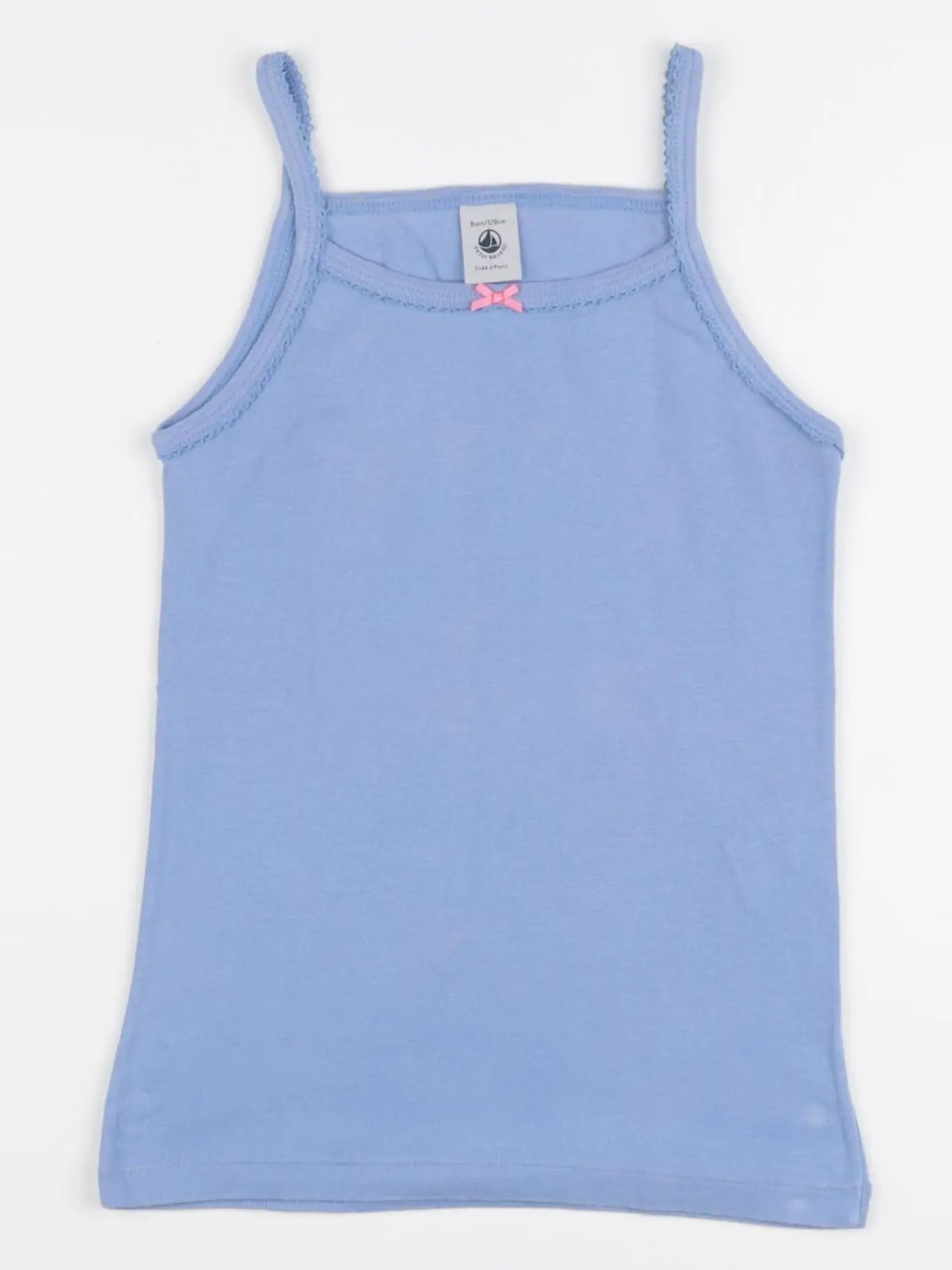 Petit Bateau - maillot de corps bleu - 8 ans