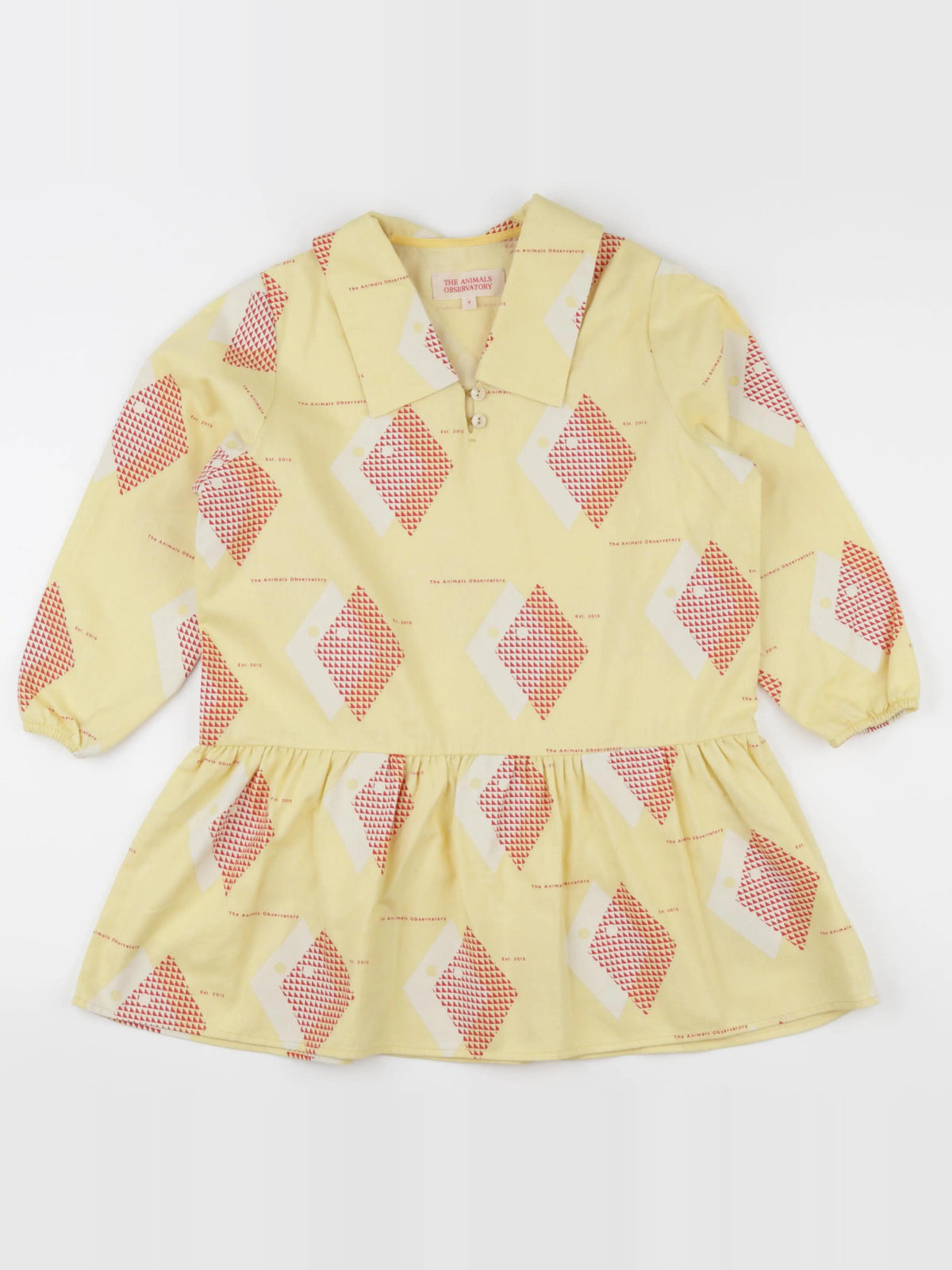 The animals observatory - robe jaune - 8 ans