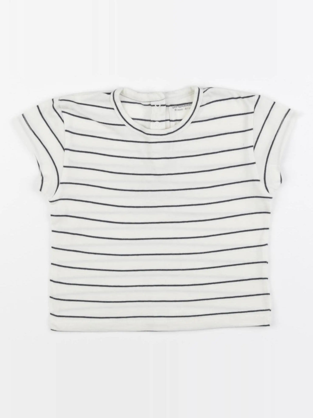 Vertbaudet - tee-shirt bleu, blanc - 18 mois