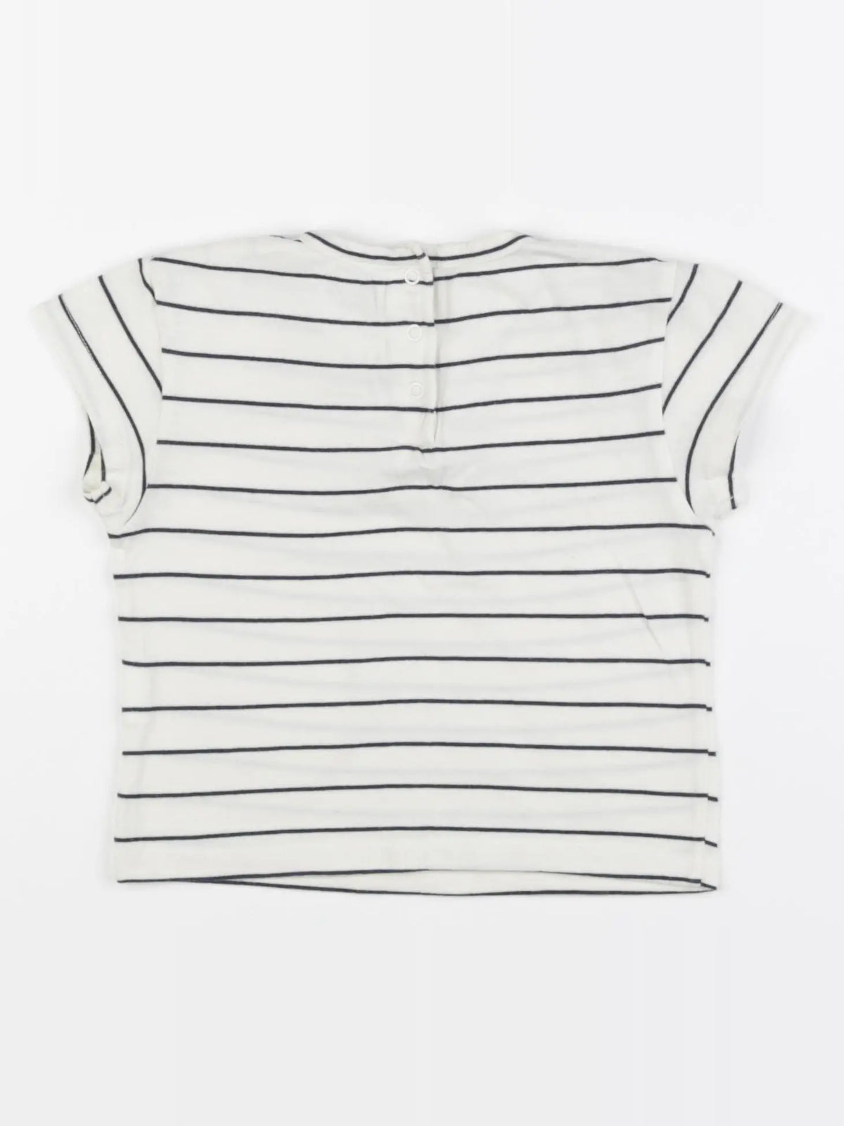 Vertbaudet - tee-shirt bleu, blanc - 18 mois