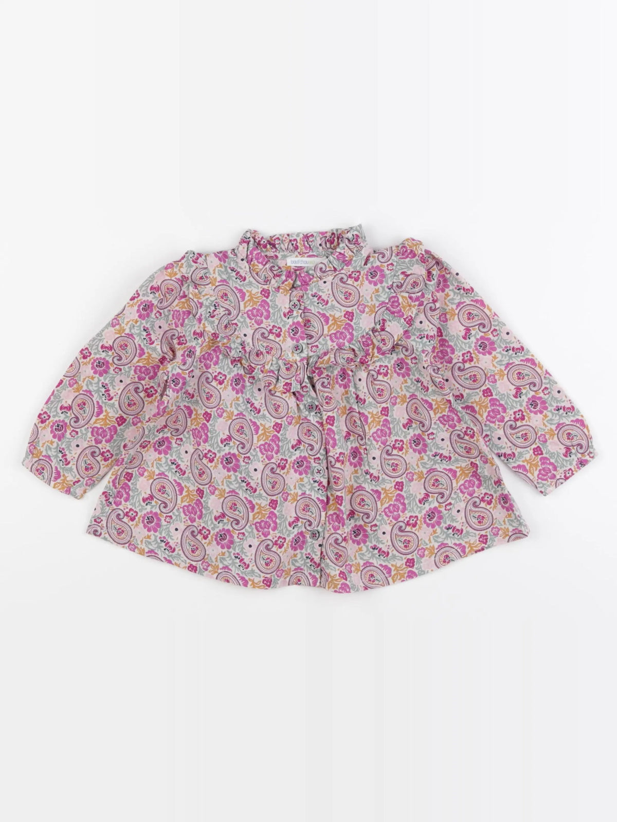 Boutchou - blouse multicolore - 12 mois