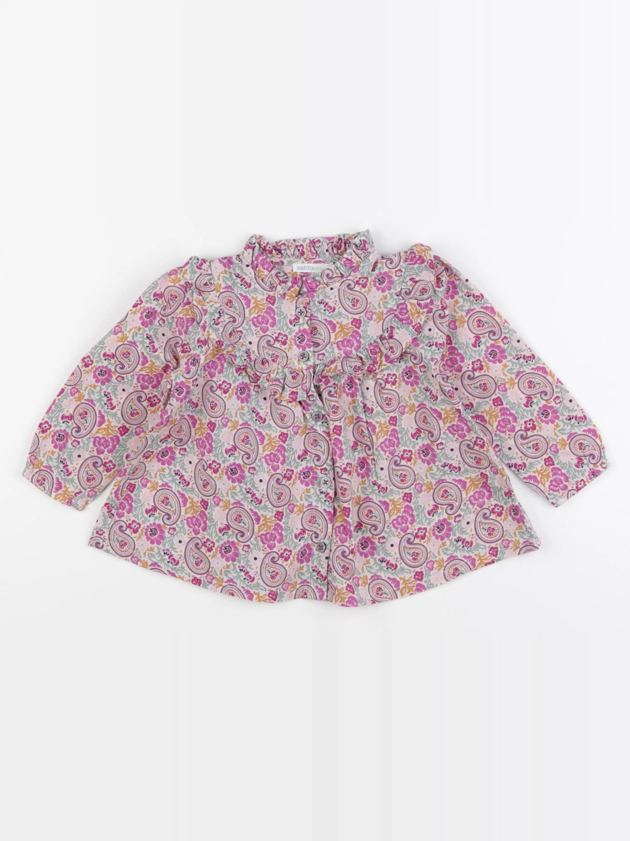 Boutchou - blouse multicolore - 12 mois