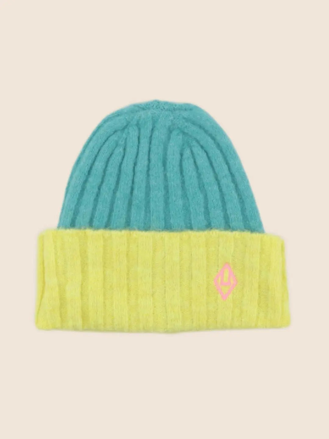Bonnet BICOLOR PONY jaune, bleu