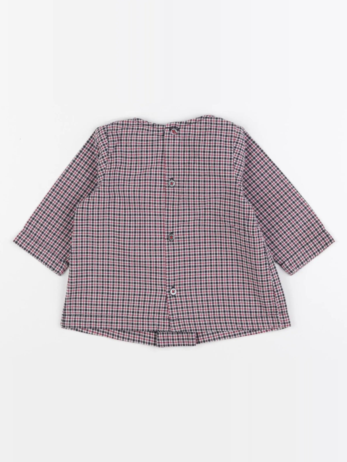 Jacadi - blouse bleu, rouge - 6 mois