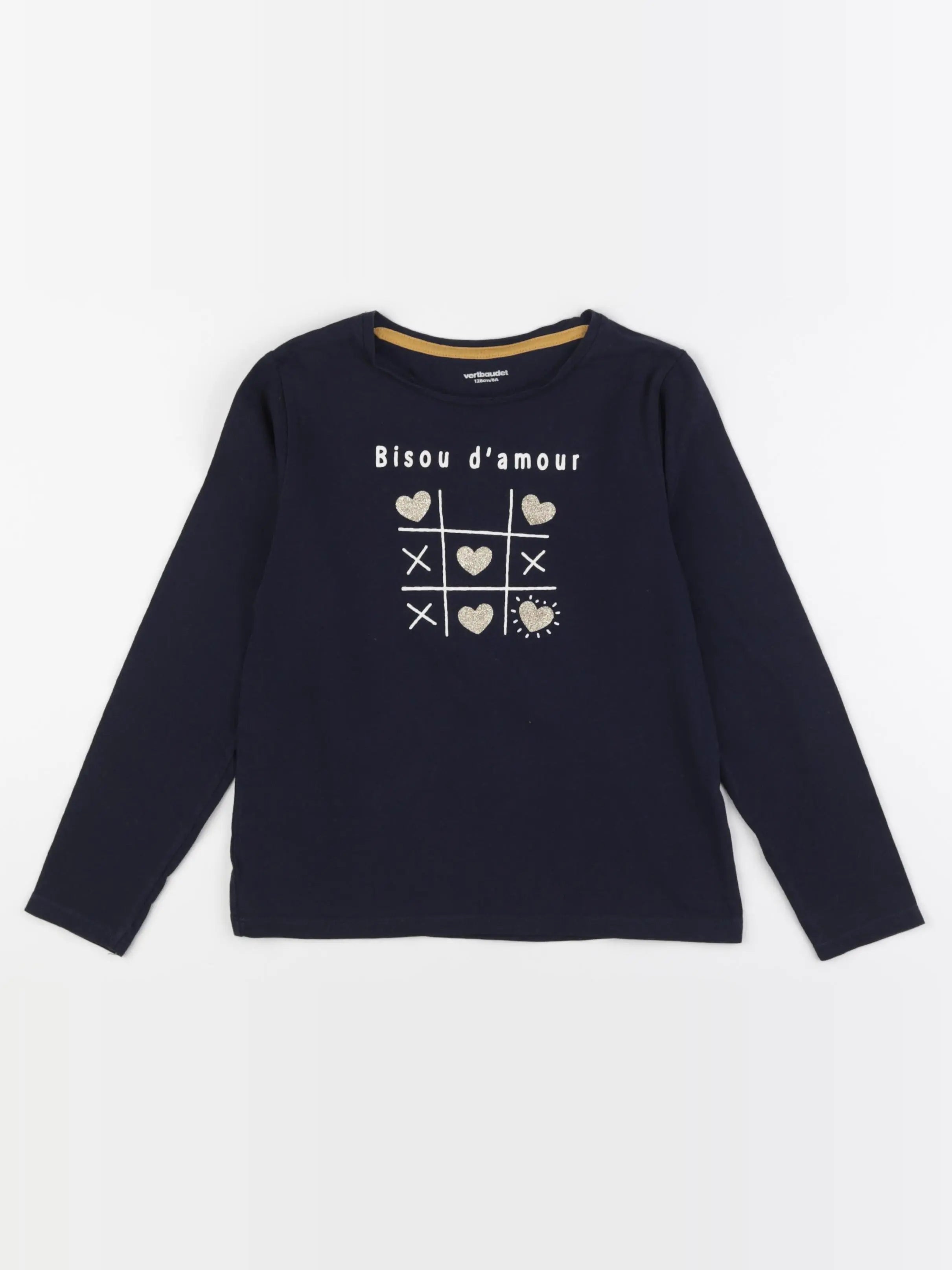Vertbaudet - tee-shirt bleu - 8 ans