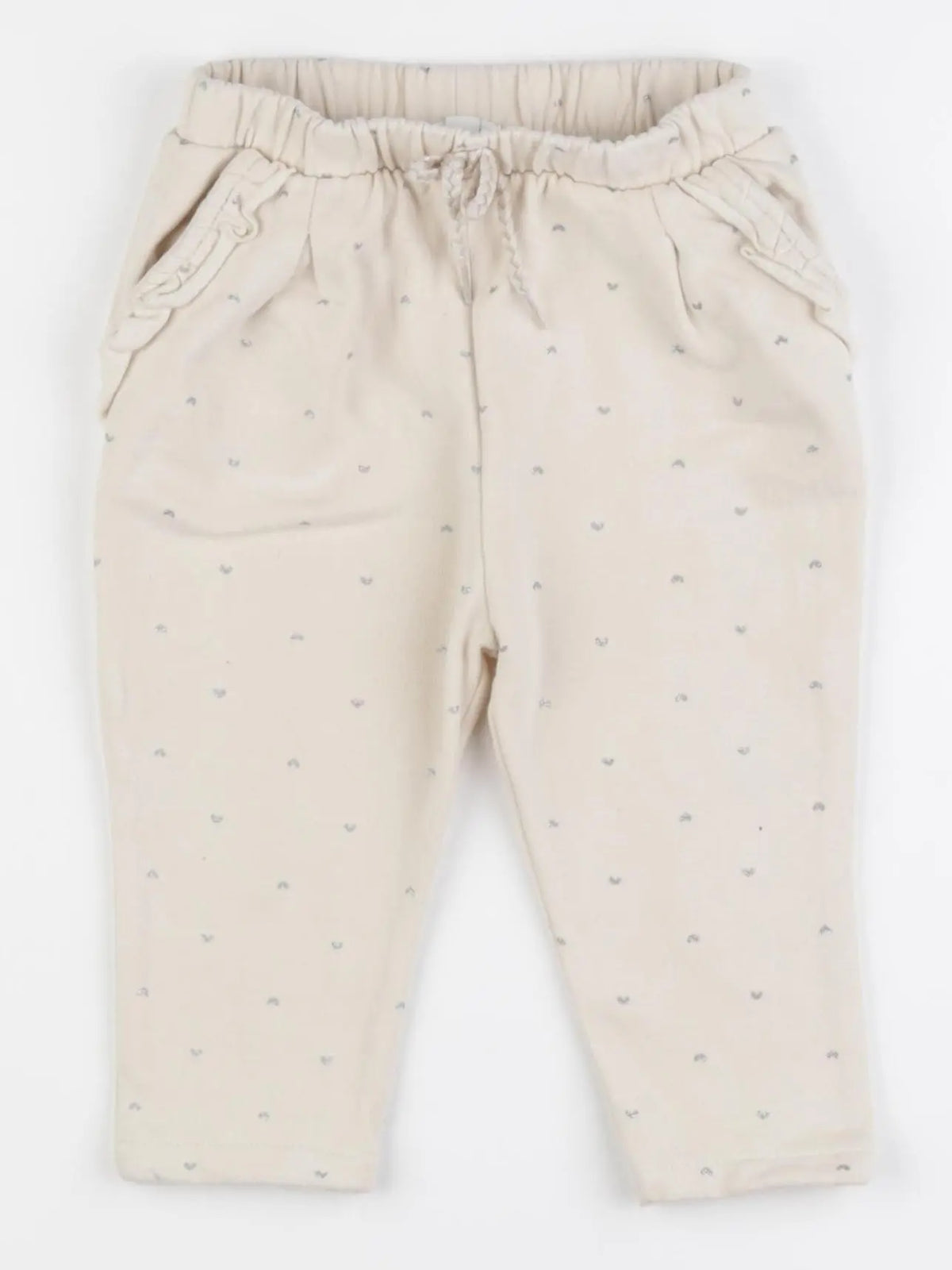 Vertbaudet - pantalon blanc, argent - 18 mois