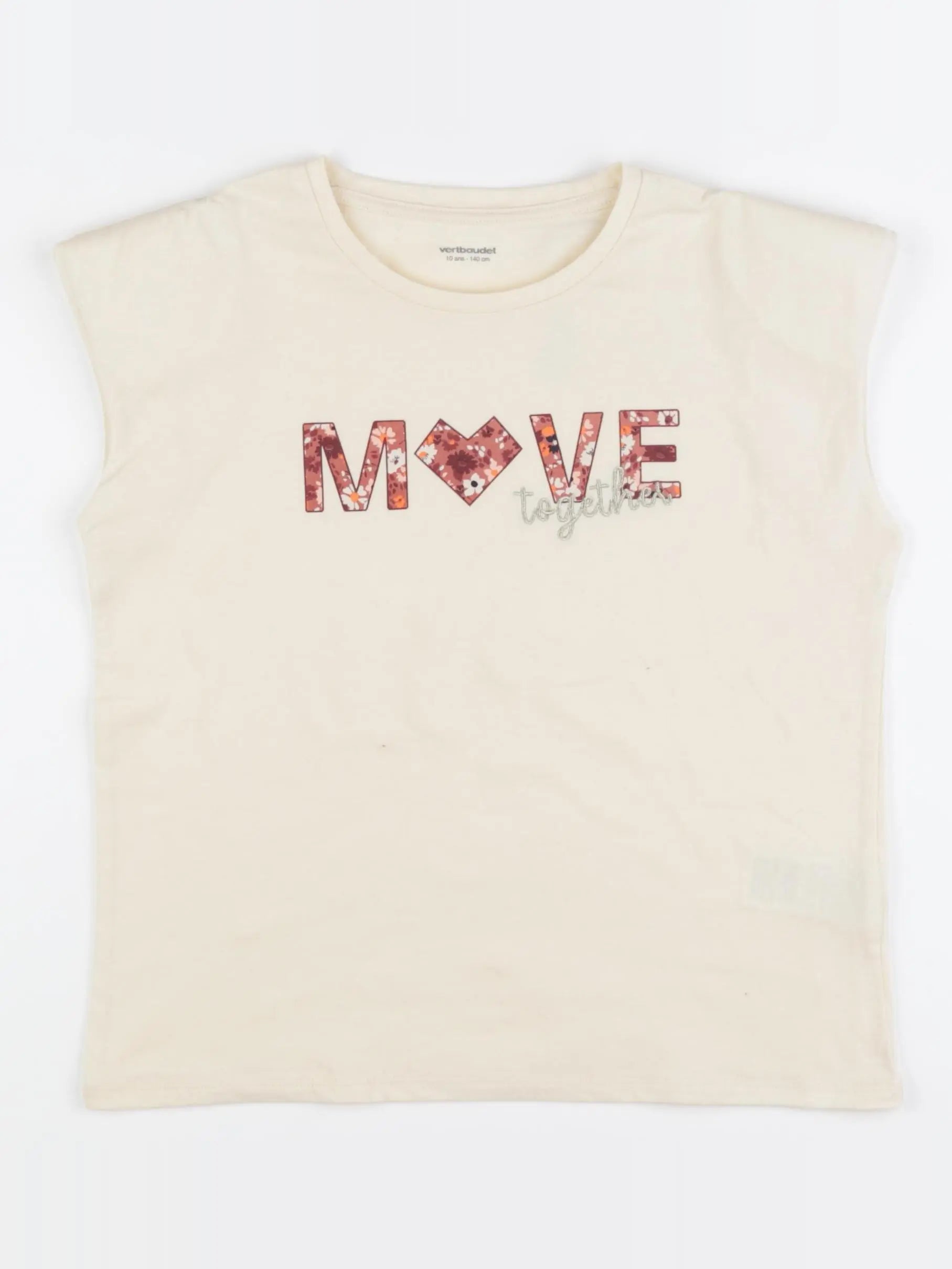 Vertbaudet - tee-shirt jaune - 10 ans