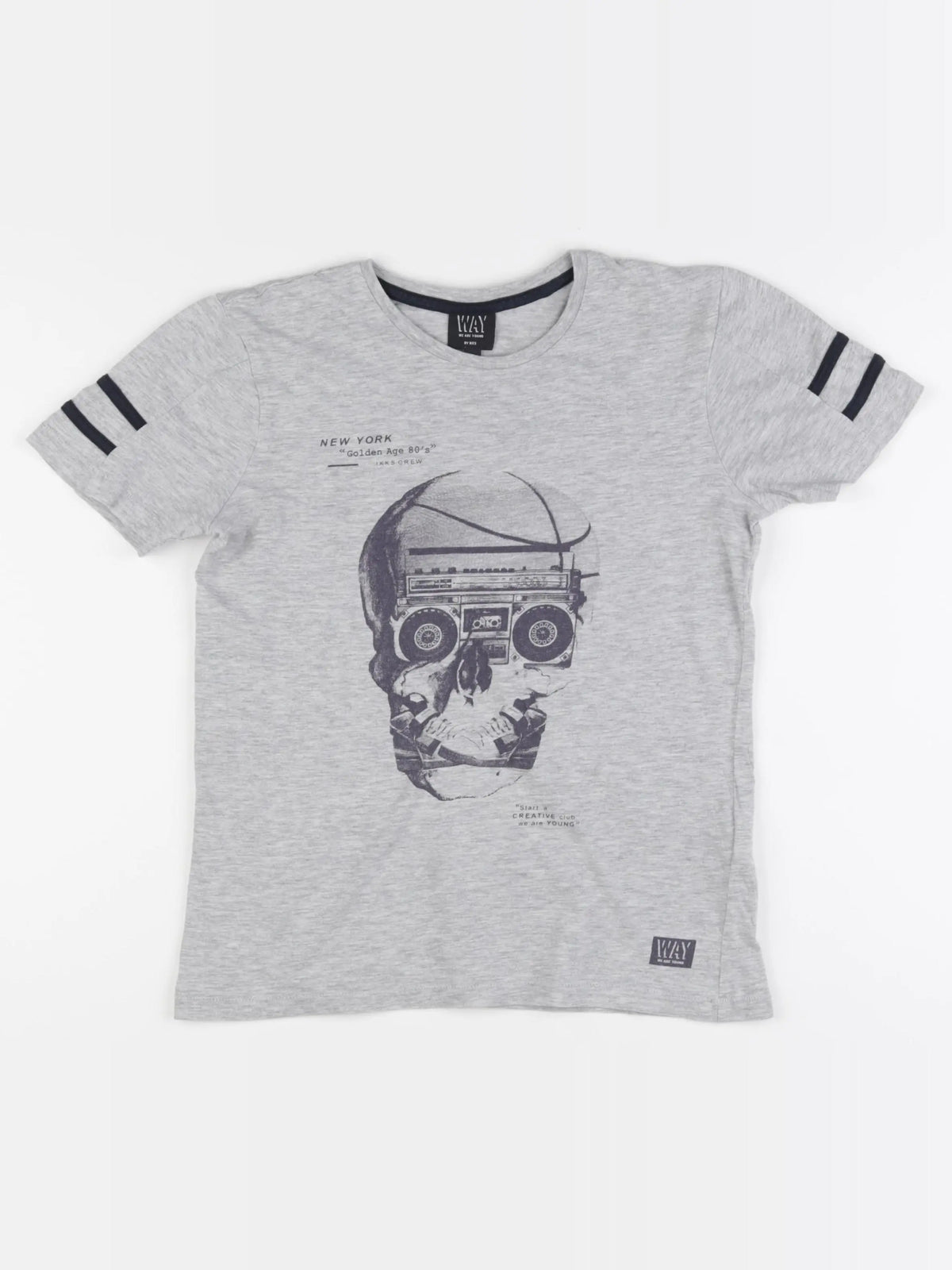 IKKS - tee-shirt gris - 10 ans