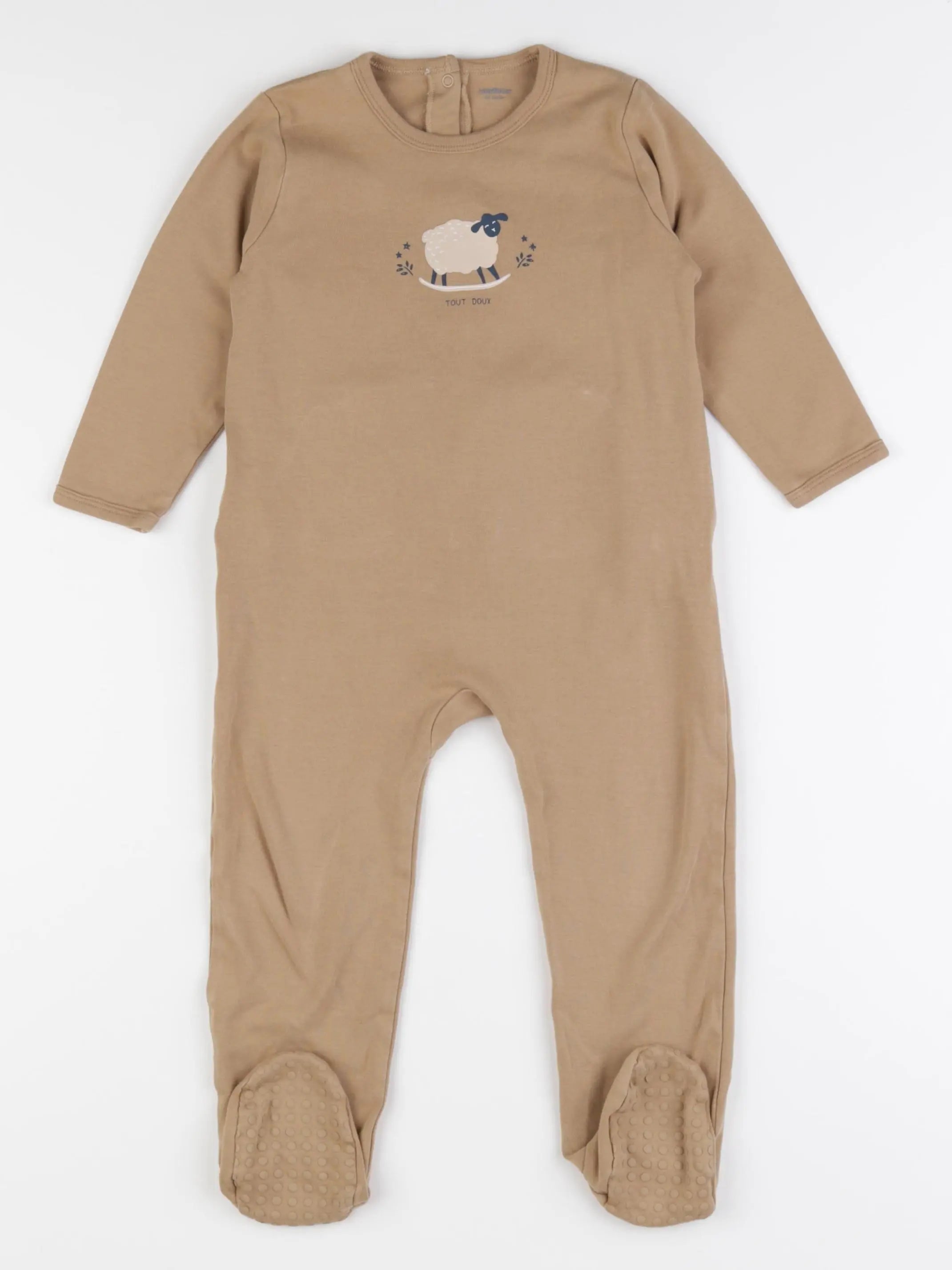 Vertbaudet - pyjama coton marron - 36 mois