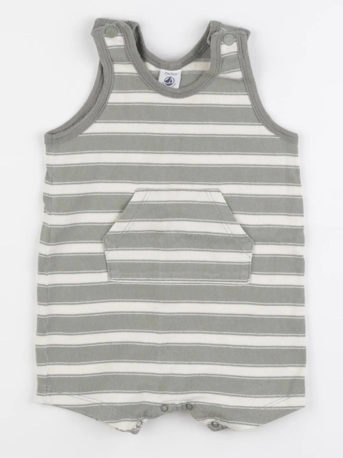 Petit Bateau - combinaison vert - 12 mois