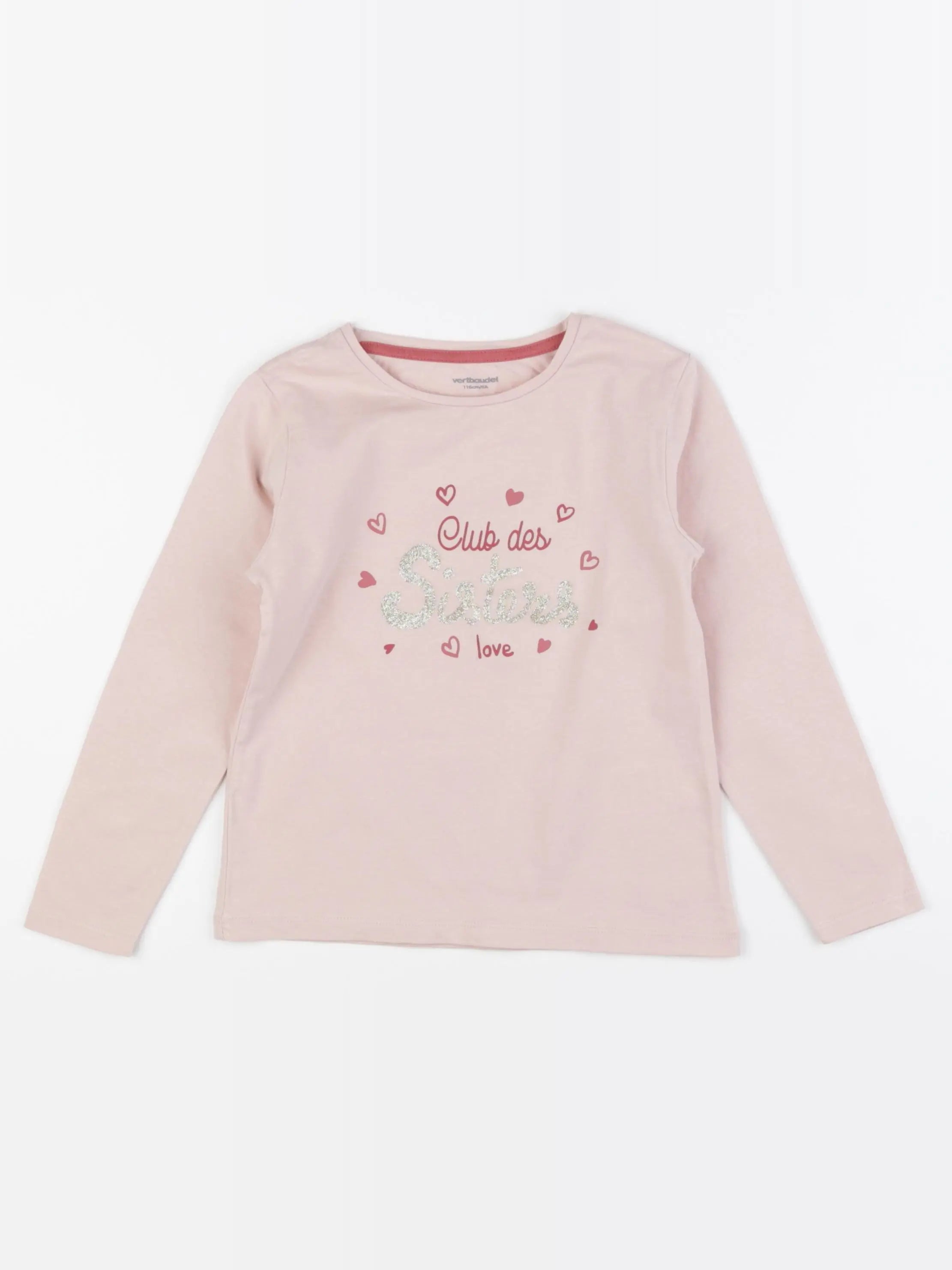 Vertbaudet - tee-shirt rose - 6 ans