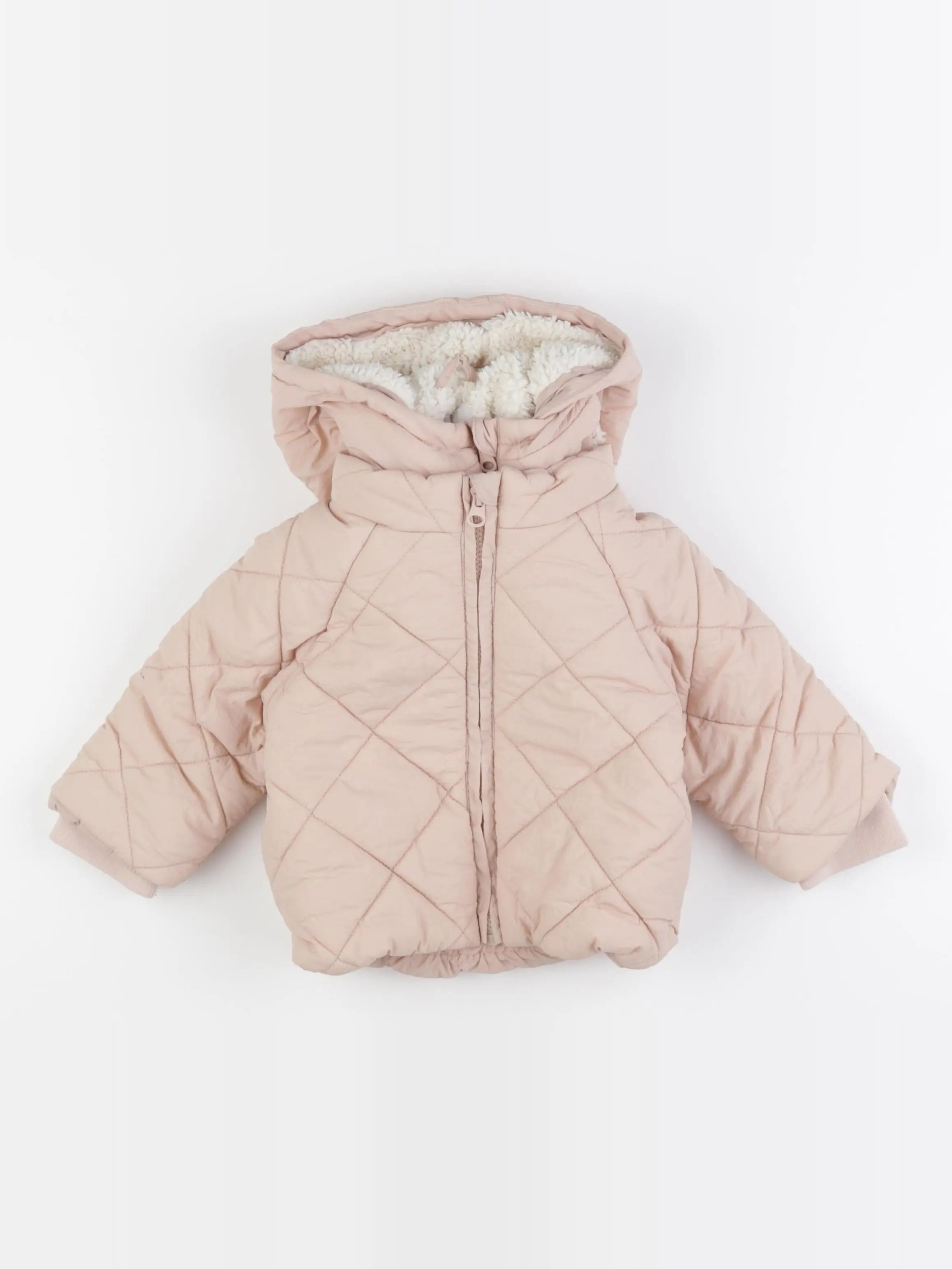 Vertbaudet - doudoune rose - 12 mois