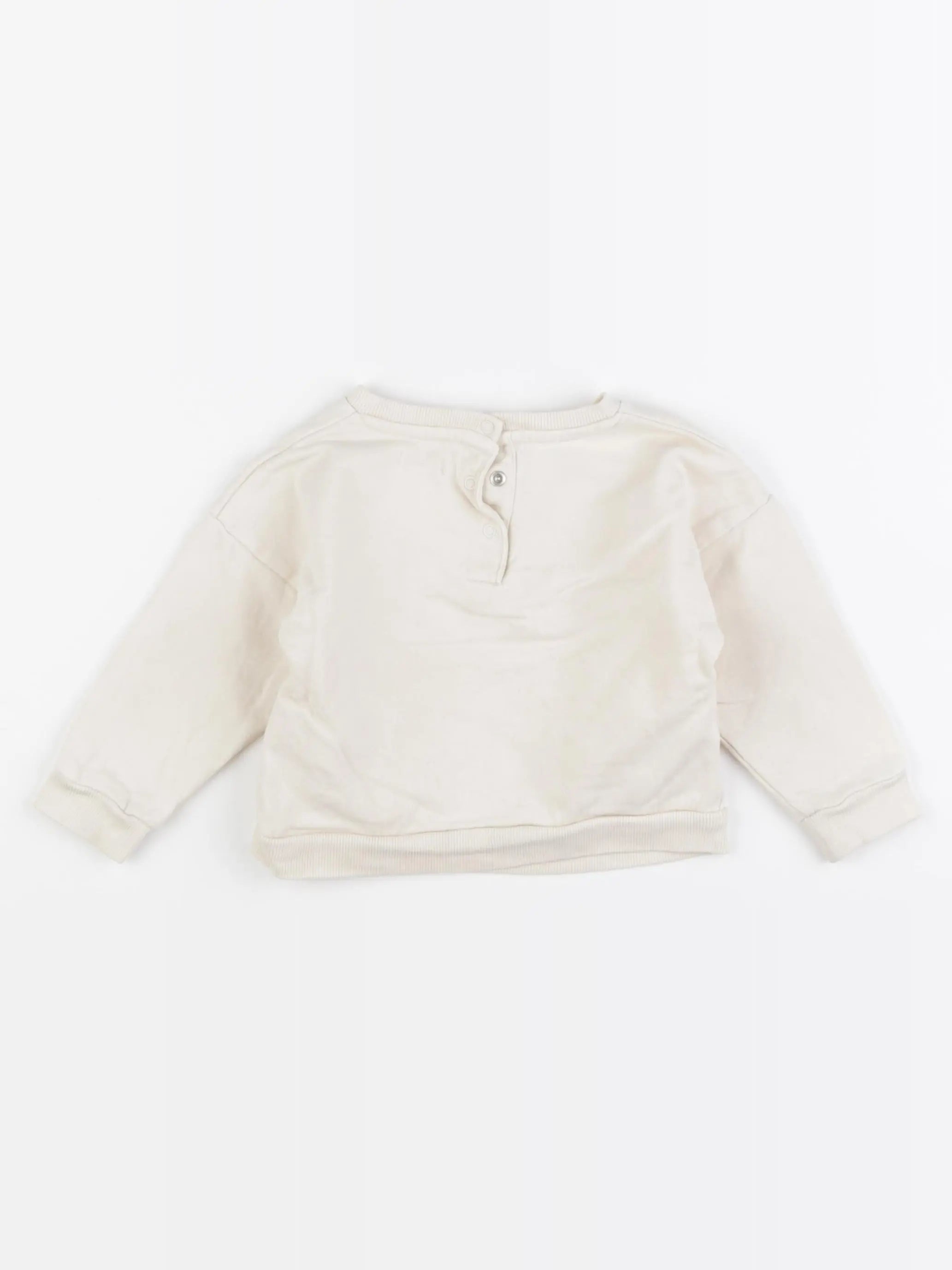 Vertbaudet - sweat beige - 18 mois