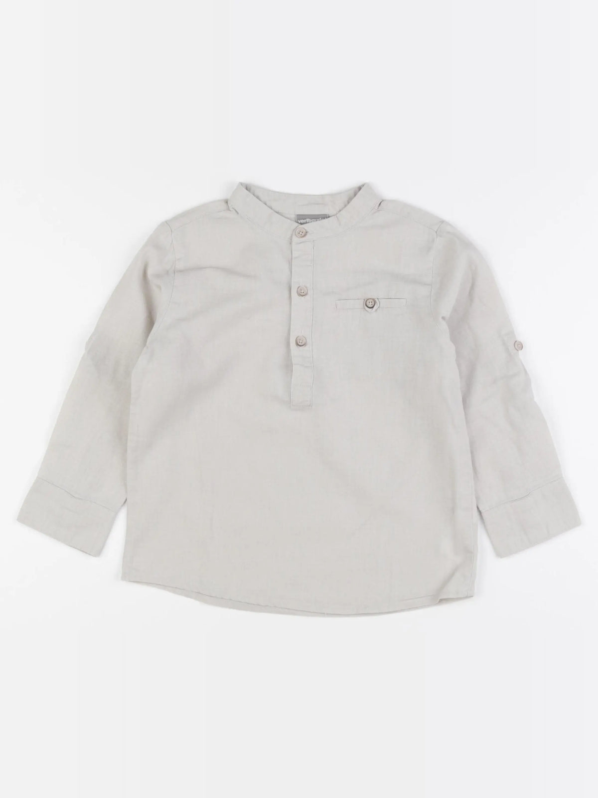 Vertbaudet - chemise beige - 4 ans