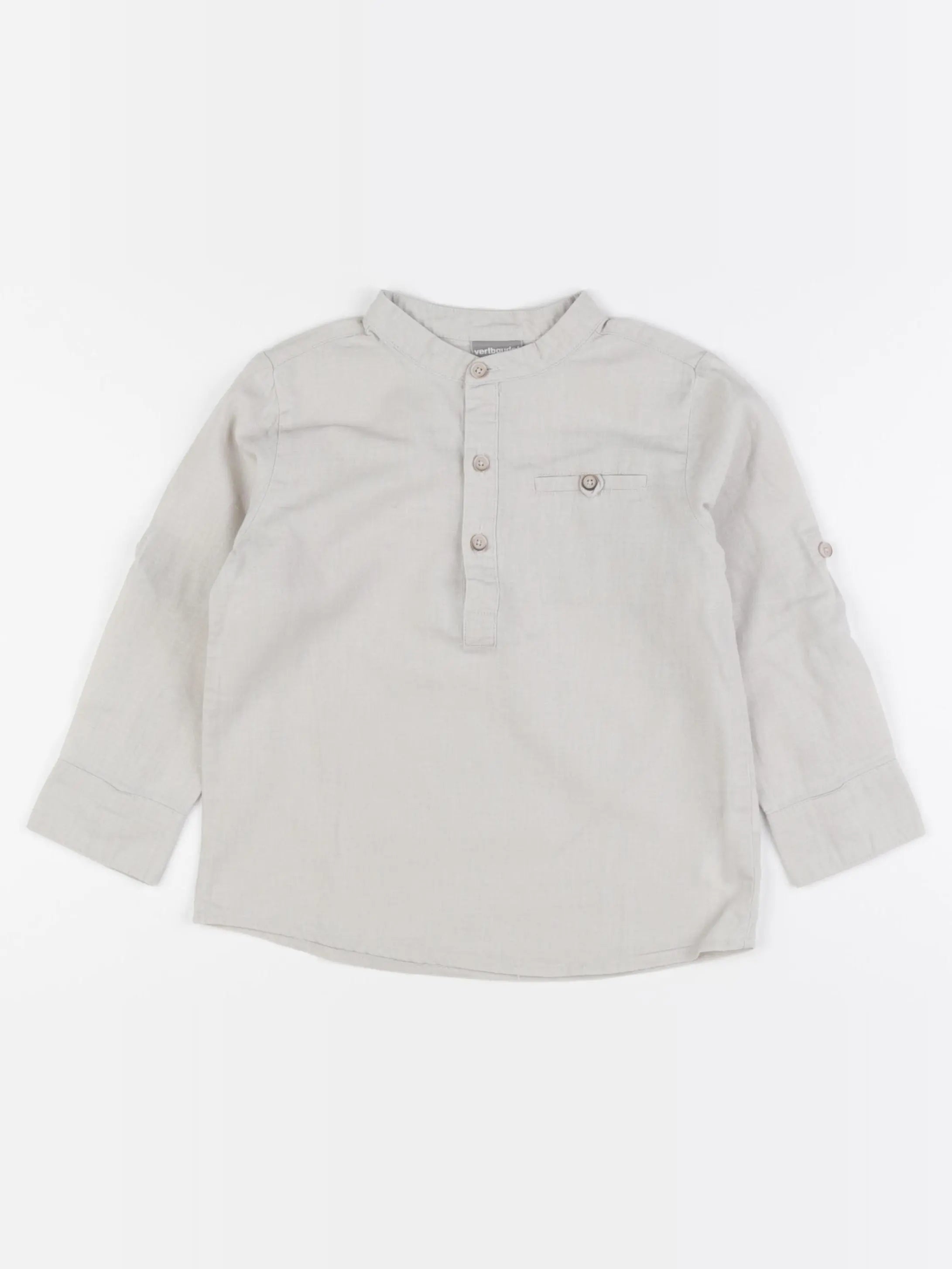 Vertbaudet - chemise beige - 4 ans