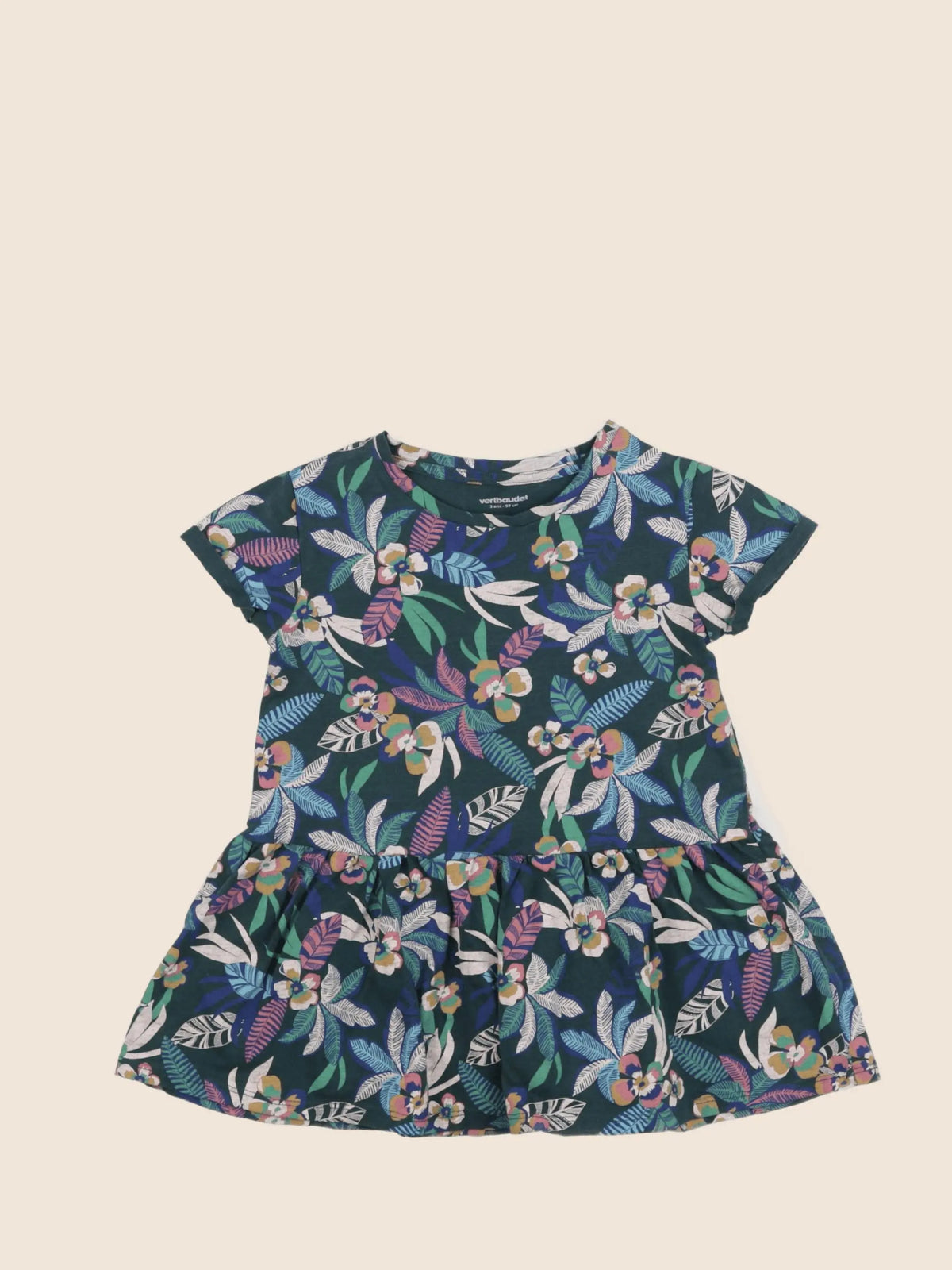 Vertbaudet - robe multicolore - 3 ans