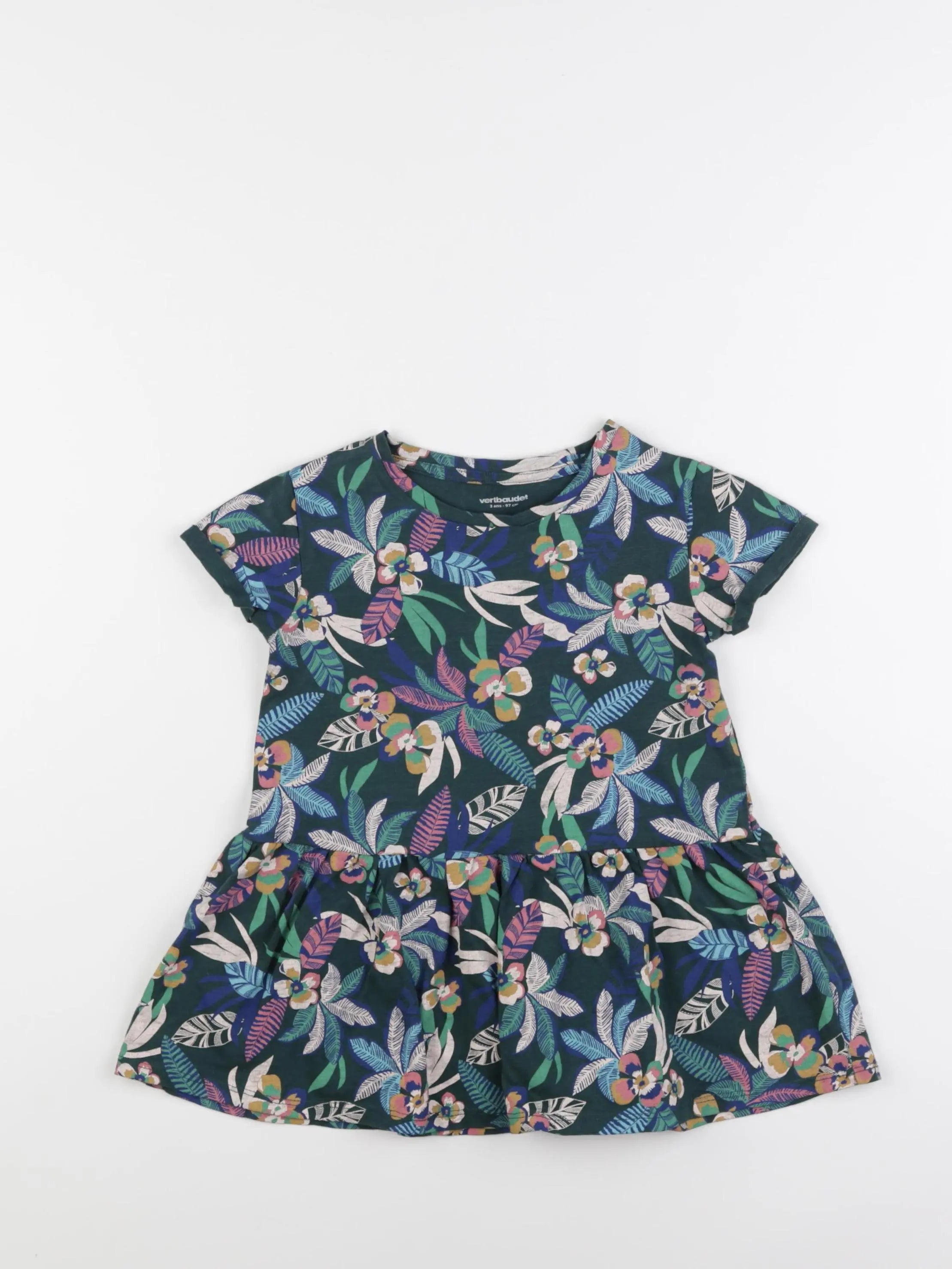 Vertbaudet - robe multicolore - 3 ans