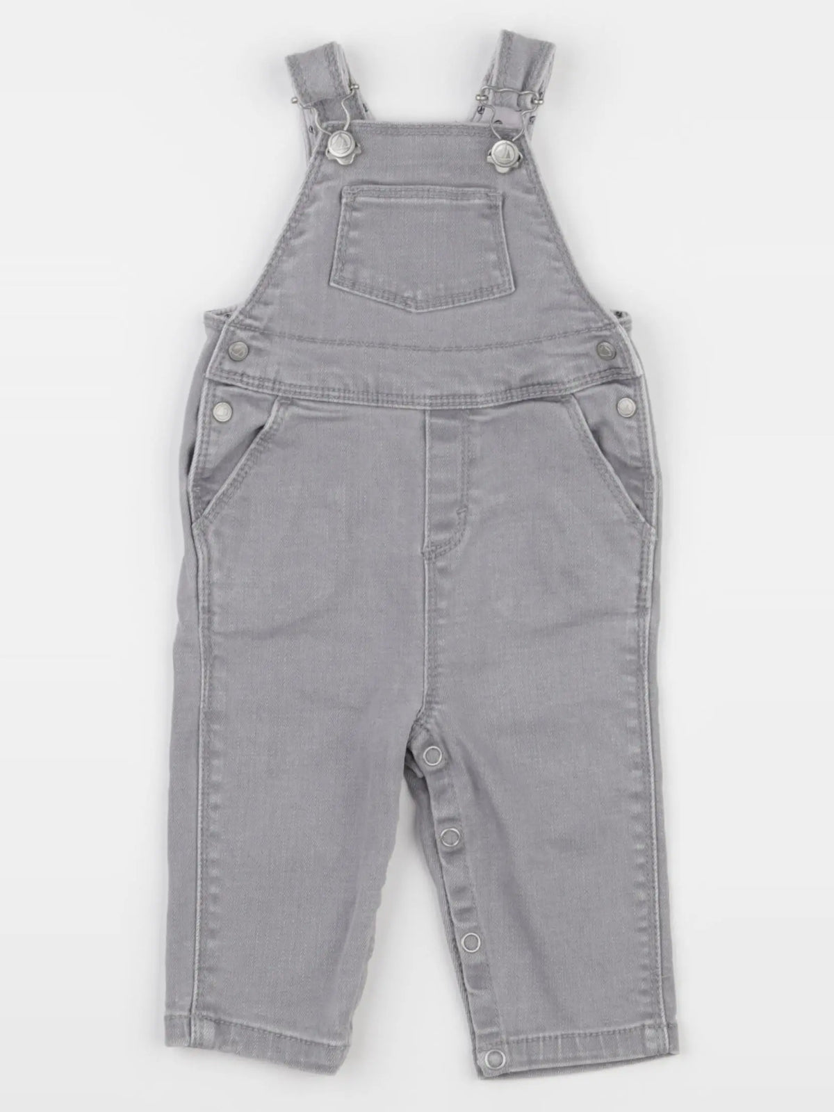 Petit Bateau - salopette gris - 3 mois