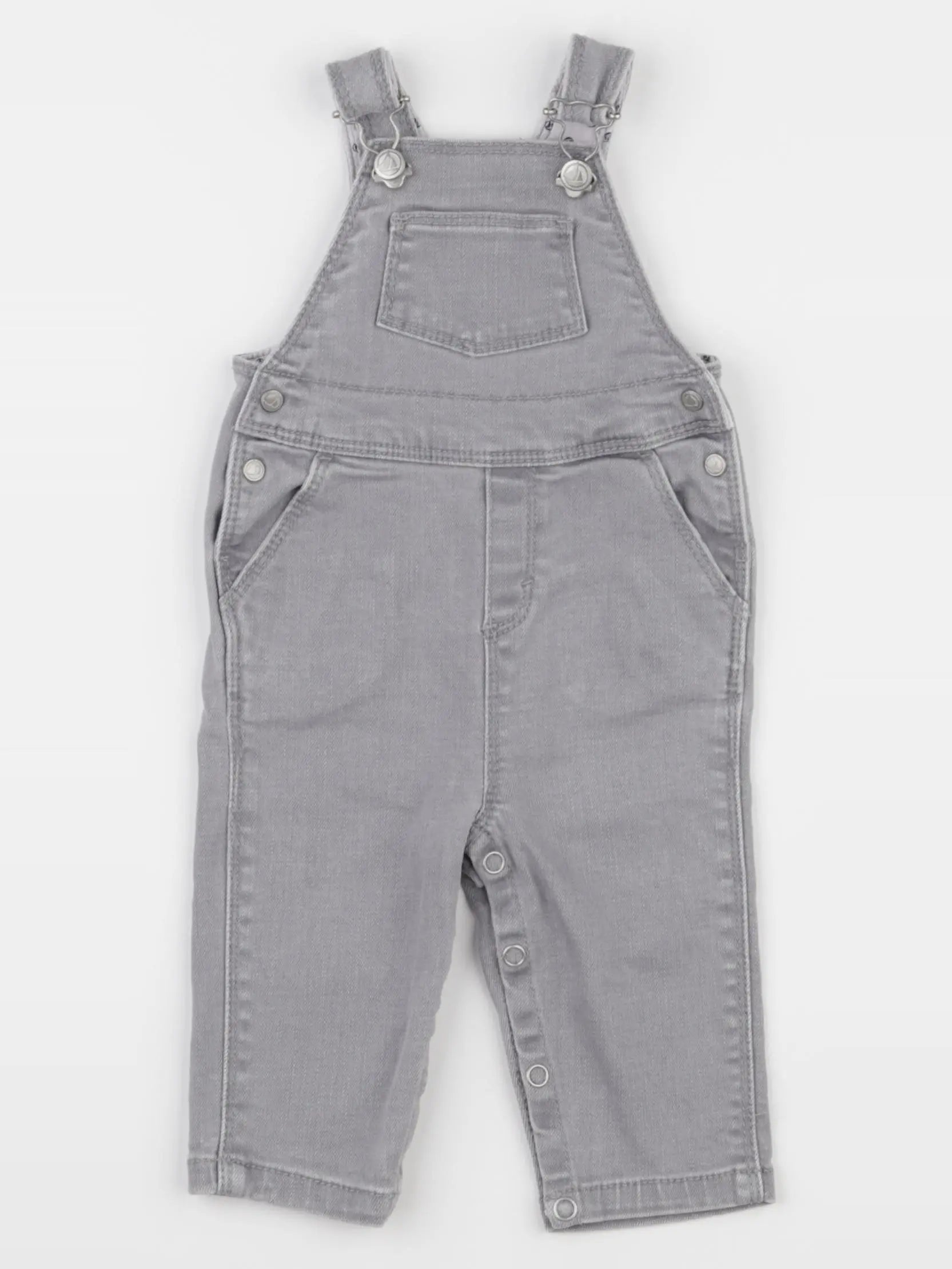 Petit Bateau - salopette gris - 3 mois