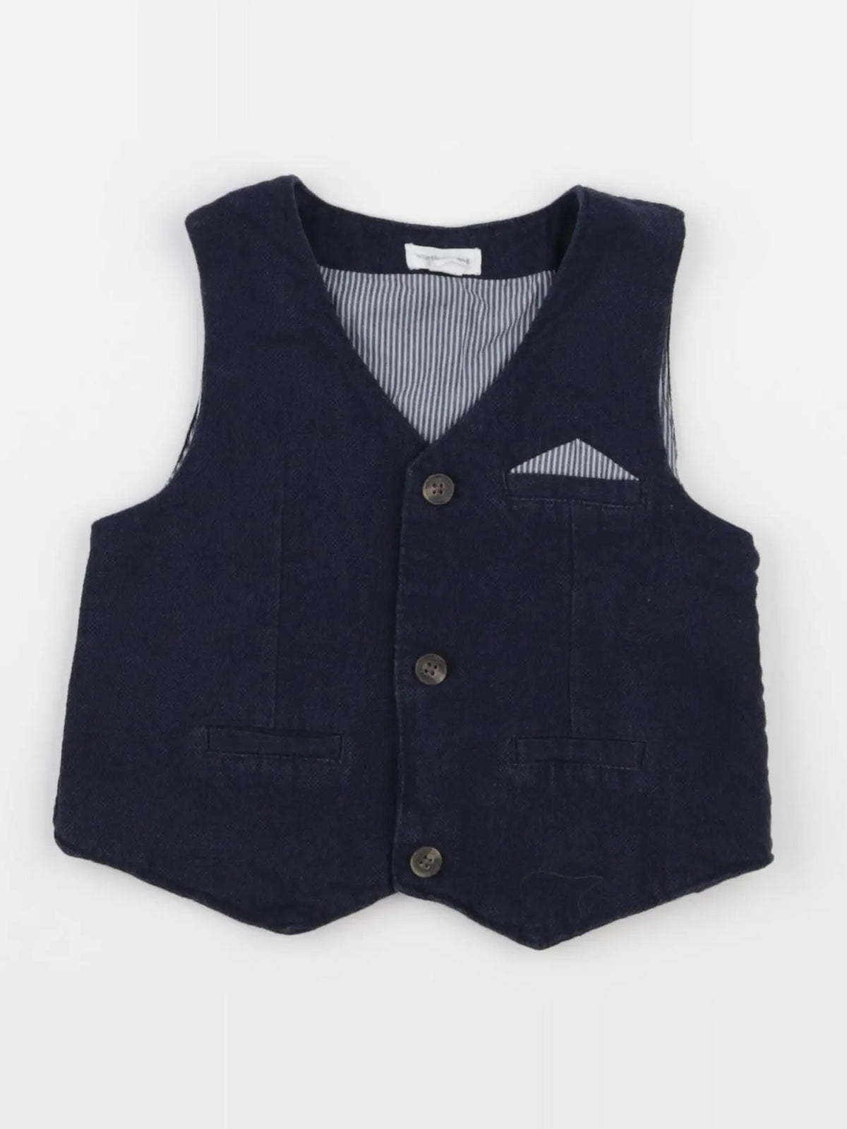 Vertbaudet - gilet bleu - 18 mois