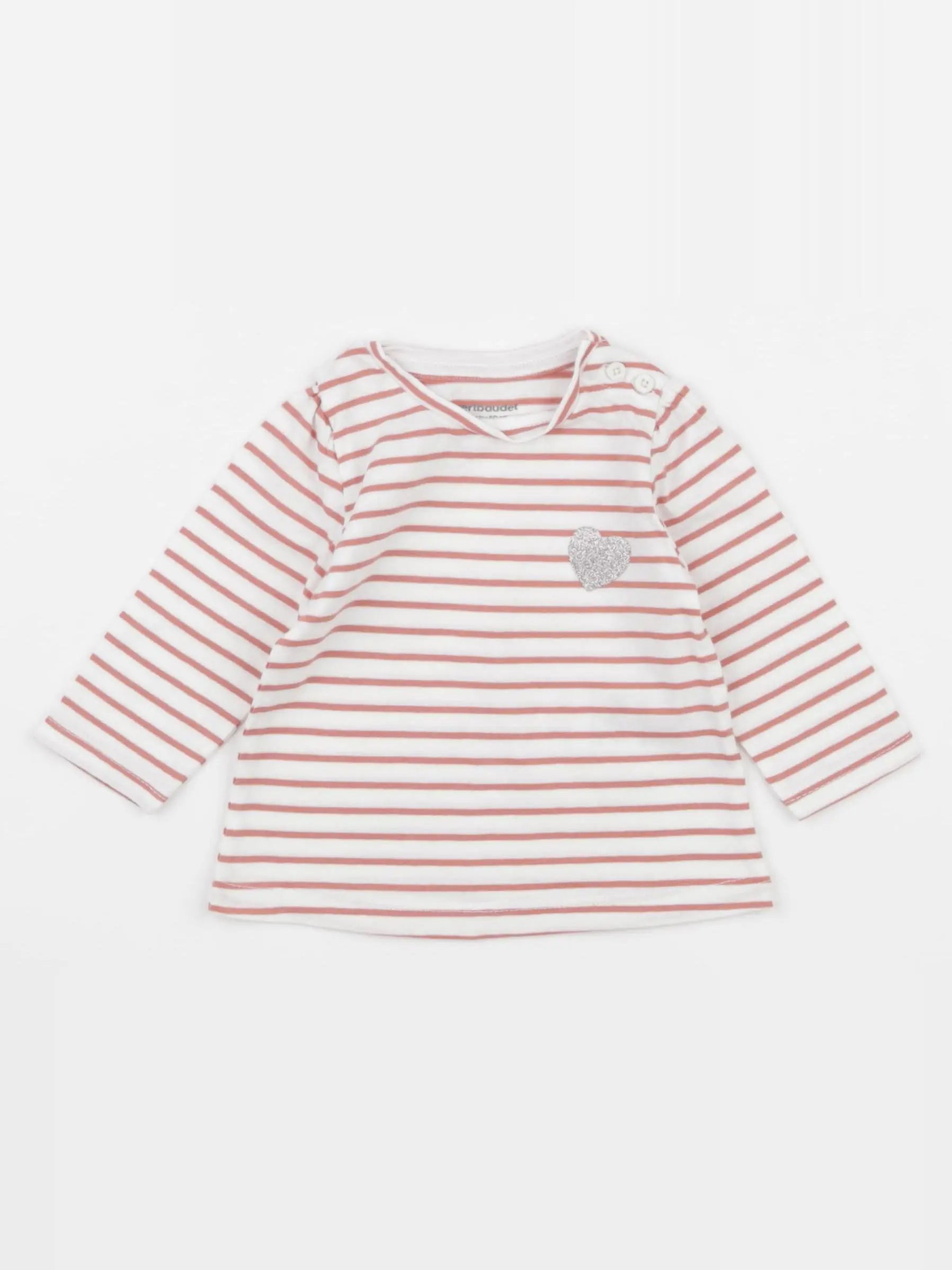 Vertbaudet - tee-shirt rose - 3 mois