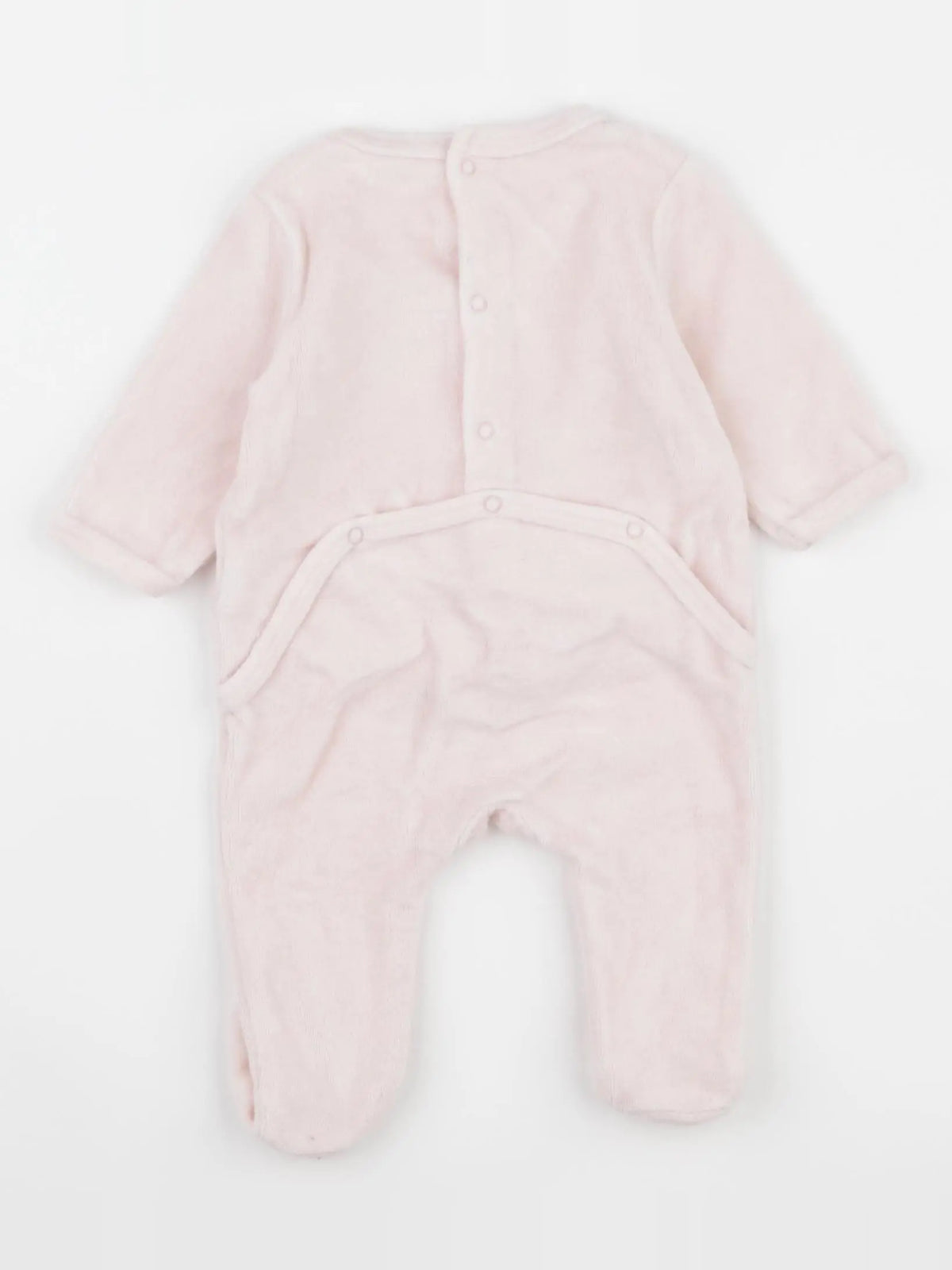 Vertbaudet - pyjama velours rose - 1 mois