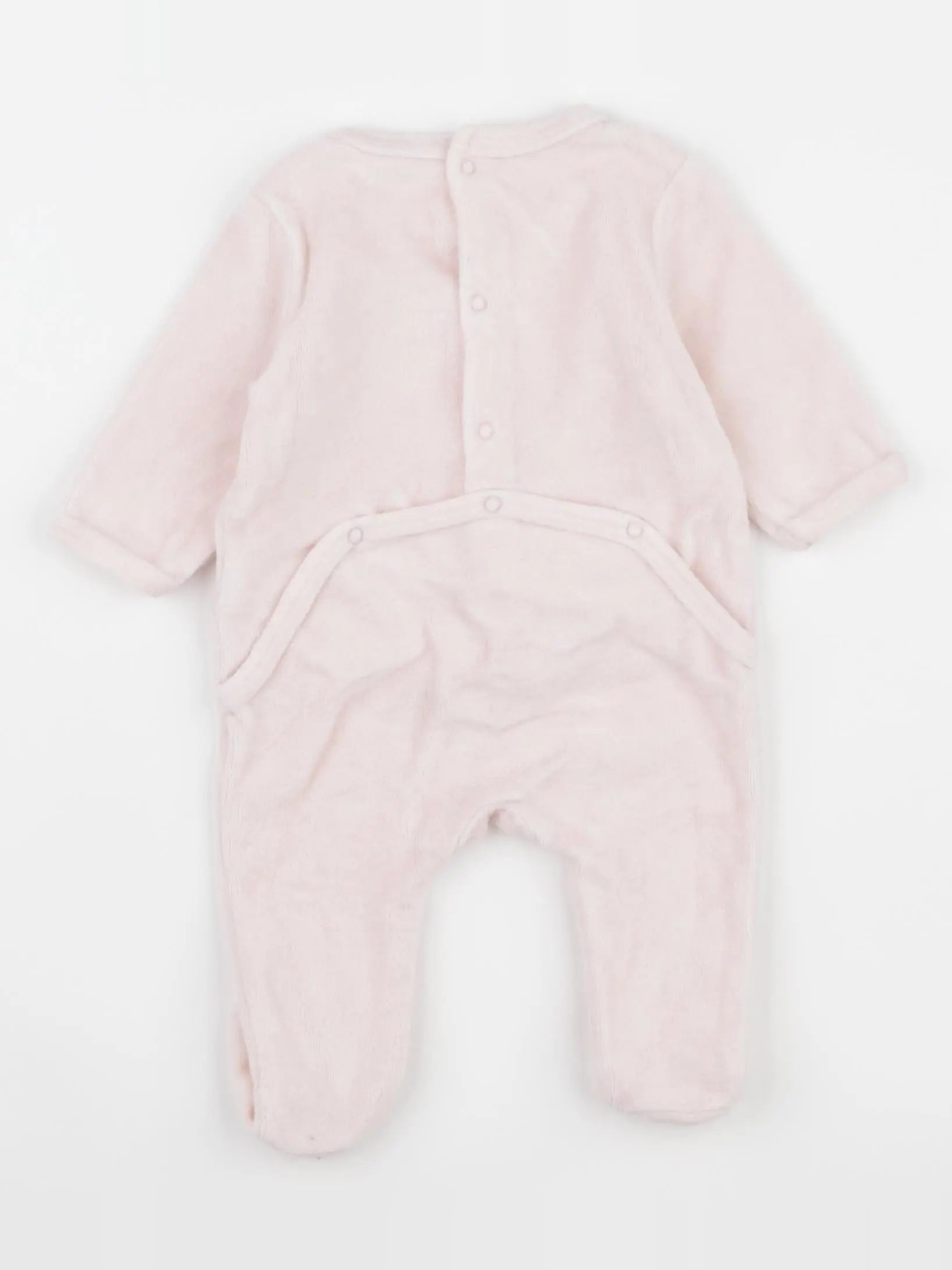 Vertbaudet - pyjama velours rose - 1 mois