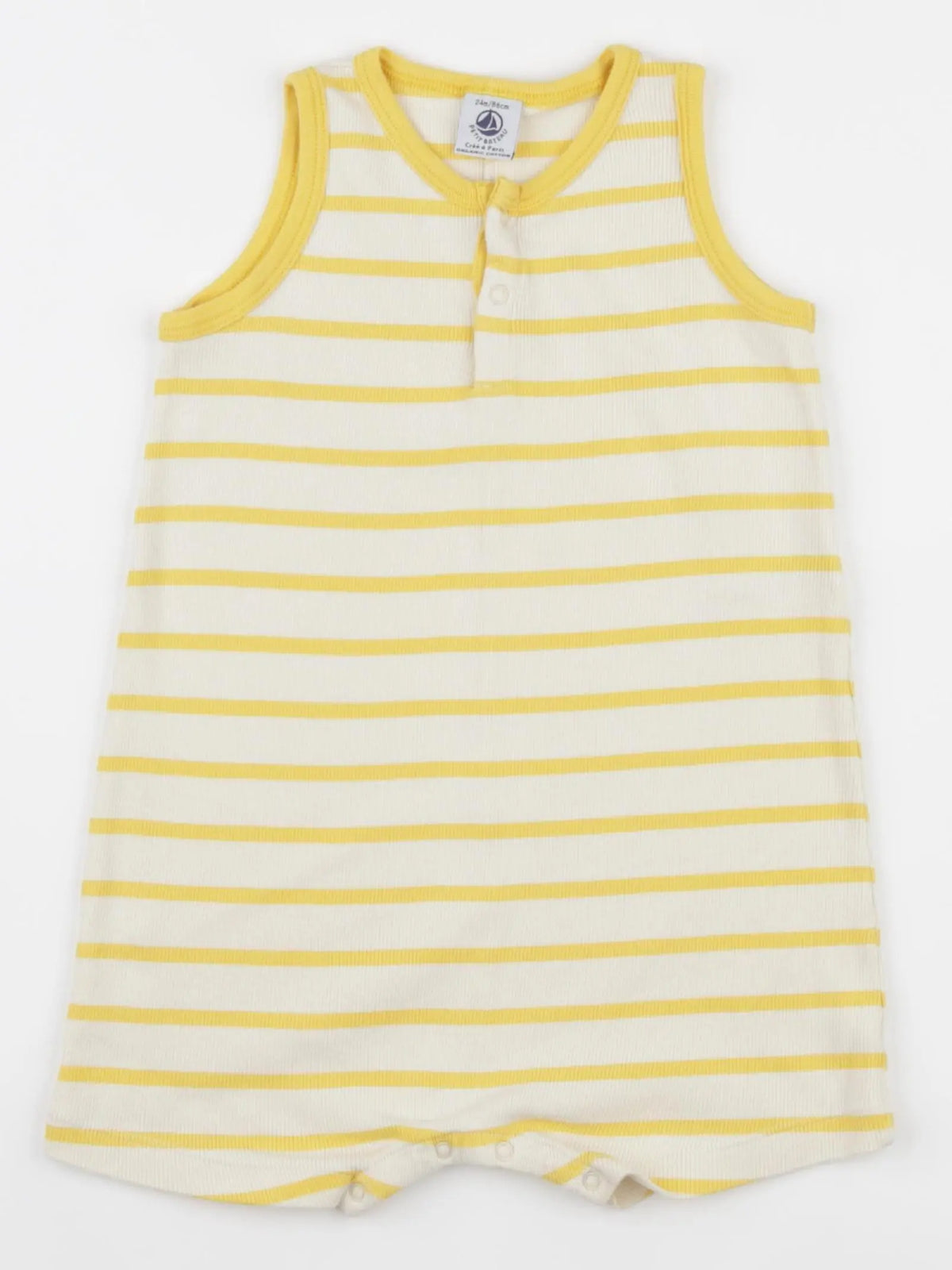 Petit Bateau - combinaison jaune - 24 mois