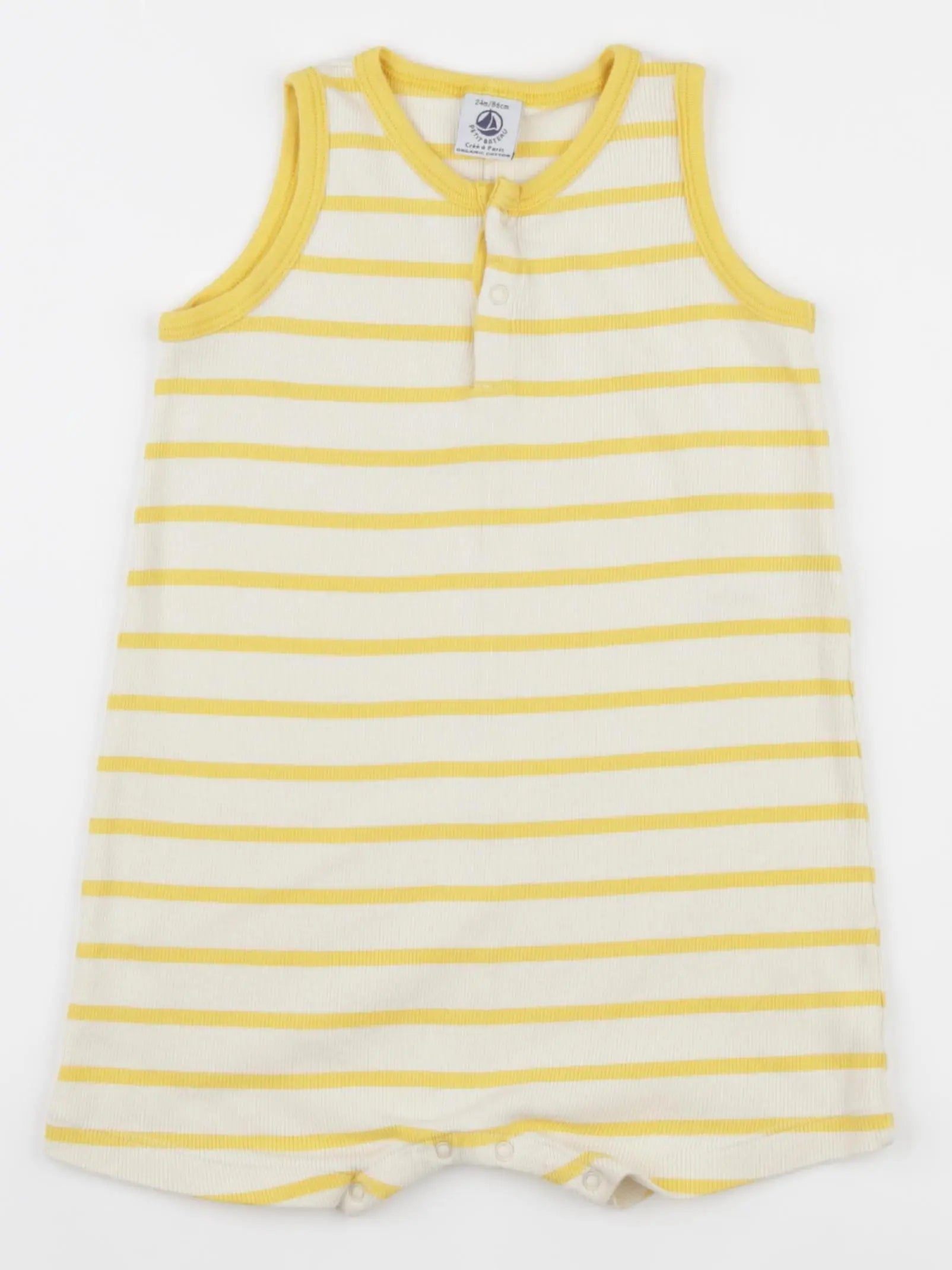 Petit Bateau - combinaison jaune - 24 mois
