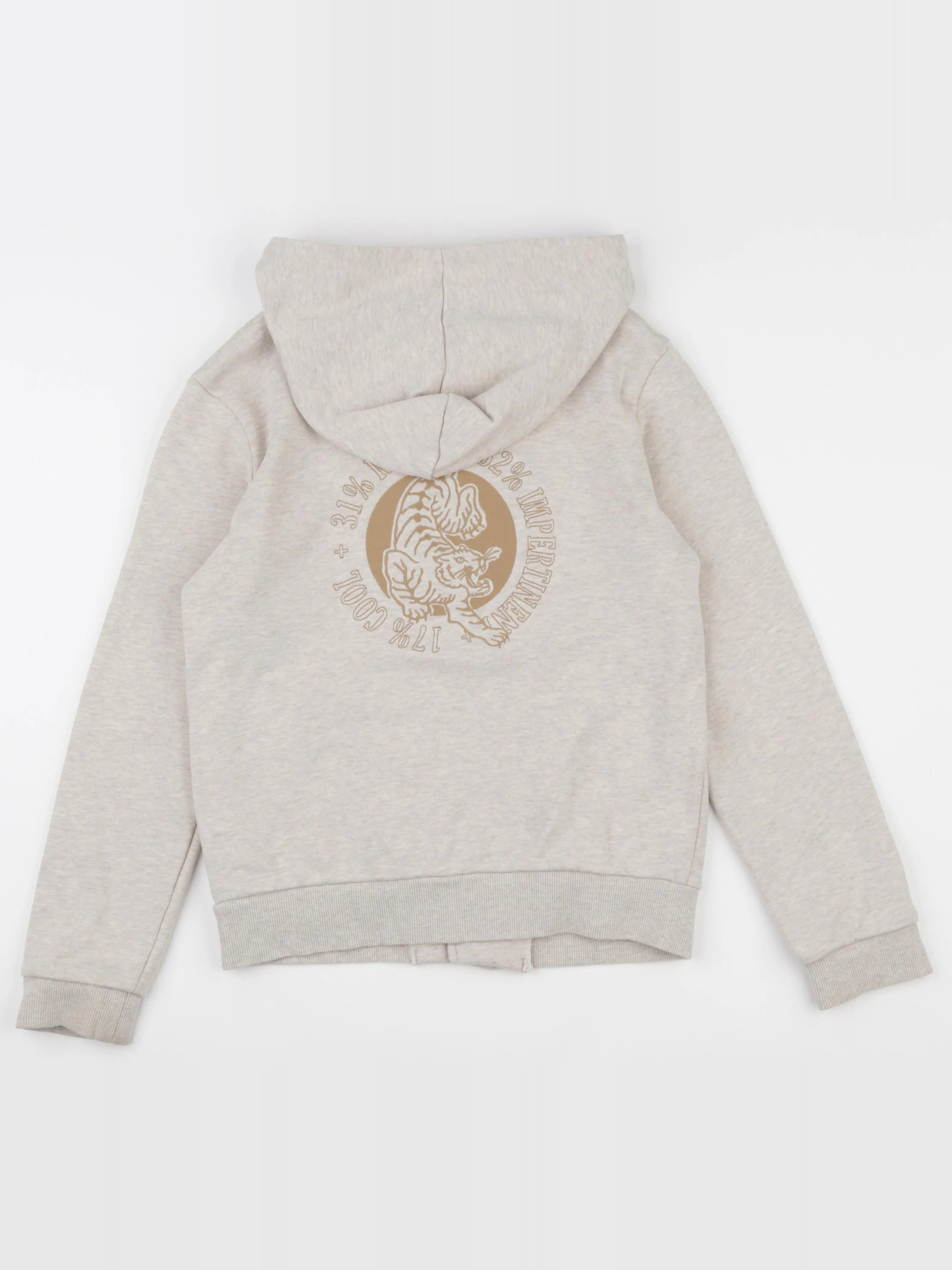 IKKS - sweat imprimé au dos beige - 14 ans