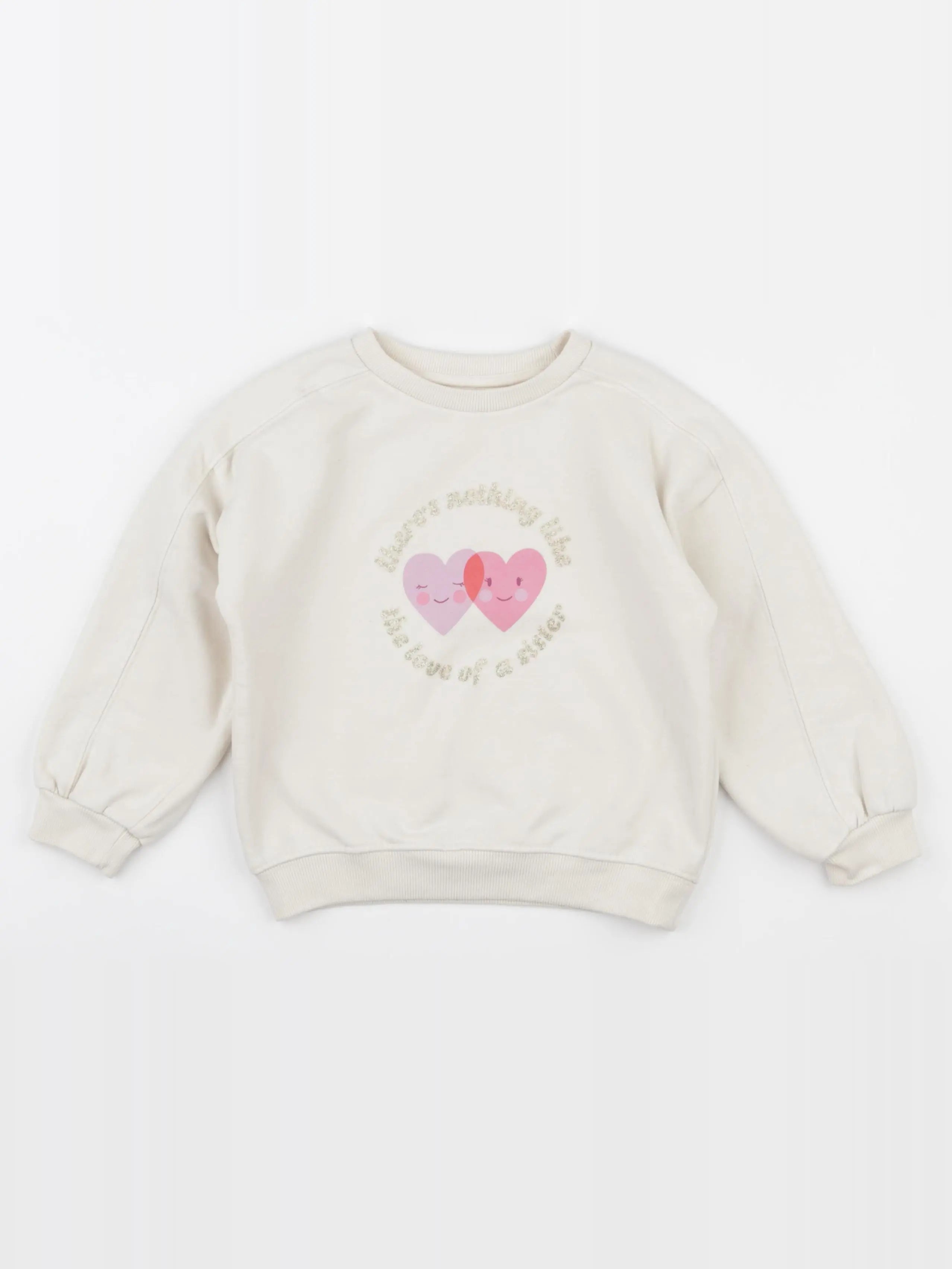 Vertbaudet - sweat beige - 4 ans